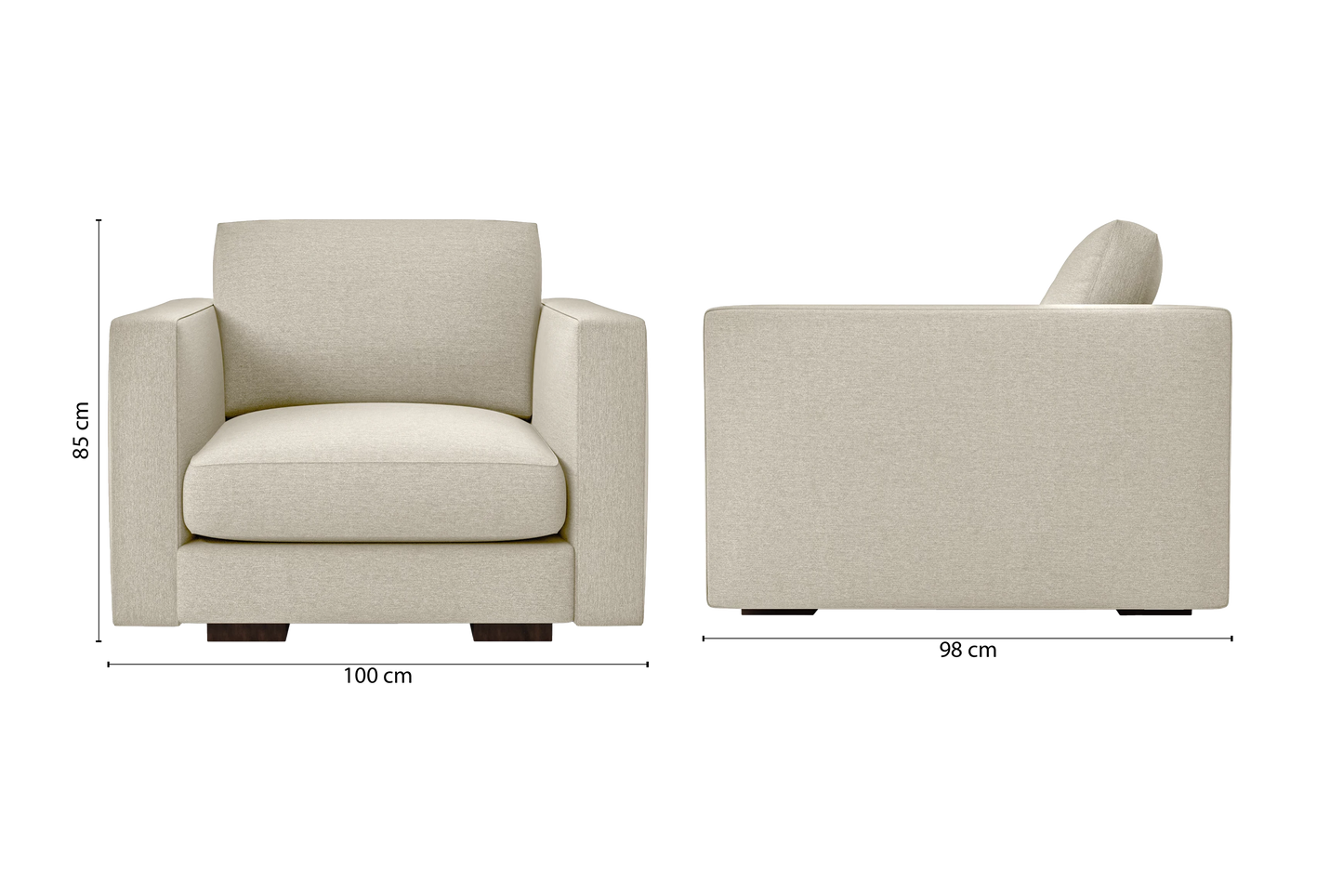 Messina Armchair Cream Linen Fabric