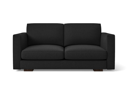 Messina 2 Seater Sofa Black Linen Fabric