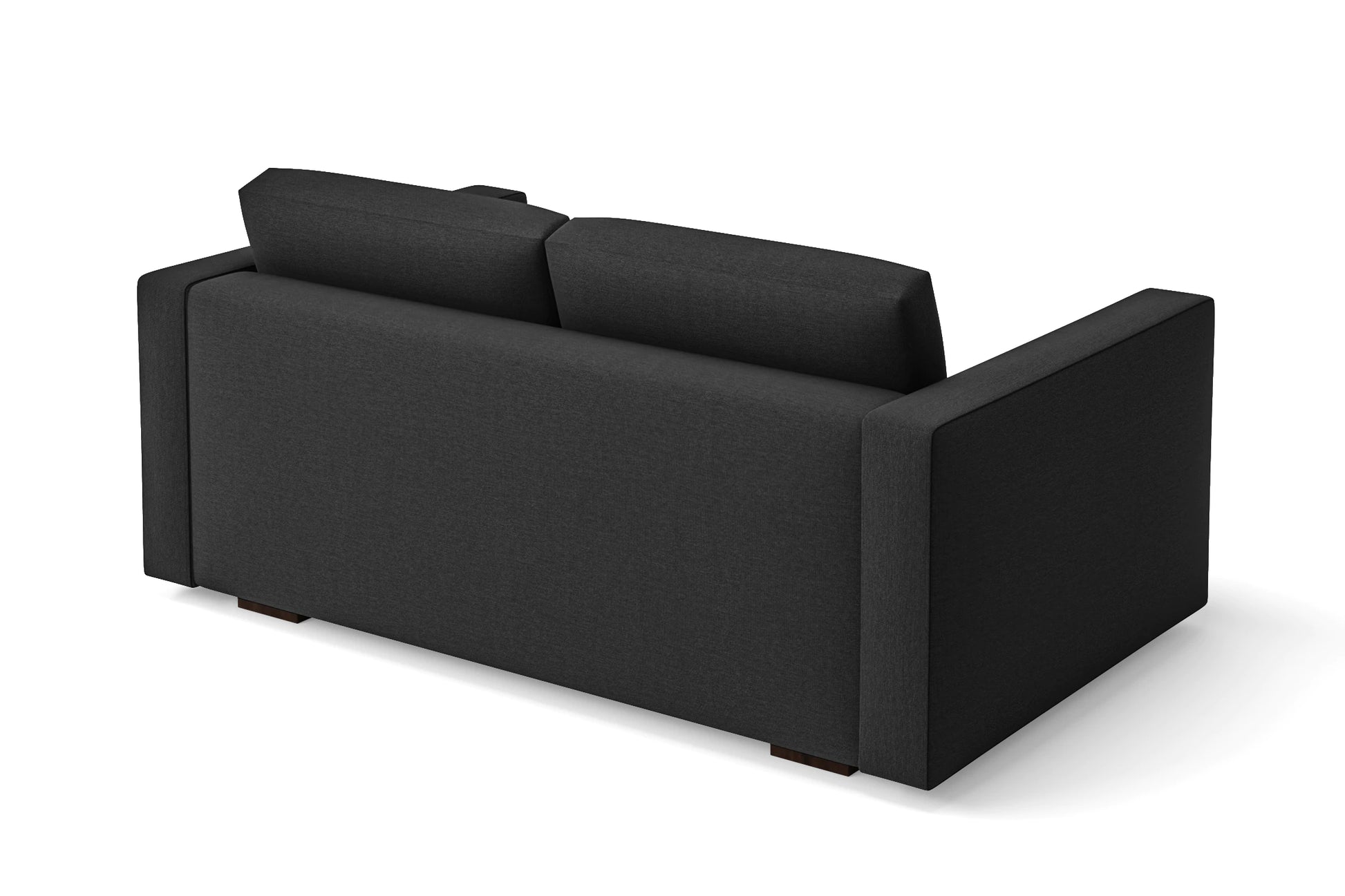 Messina 2 Seater Sofa Black Linen Fabric