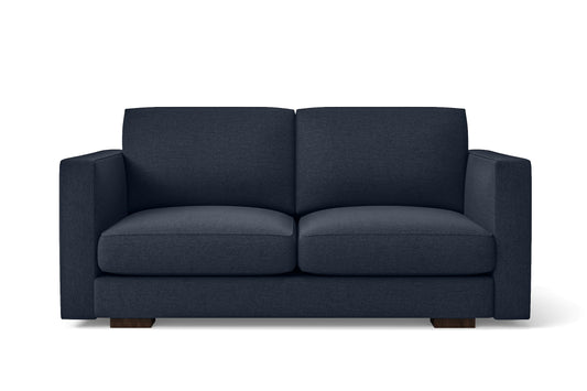 Messina 2 Seater Sofa Dark Blue Linen Fabric