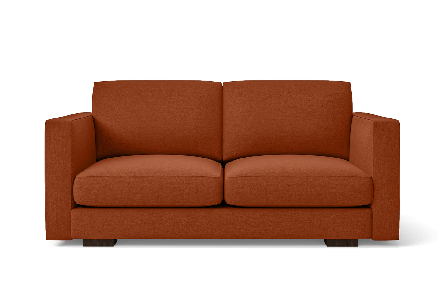 Messina 2 Seater Sofa Orange Linen Fabric