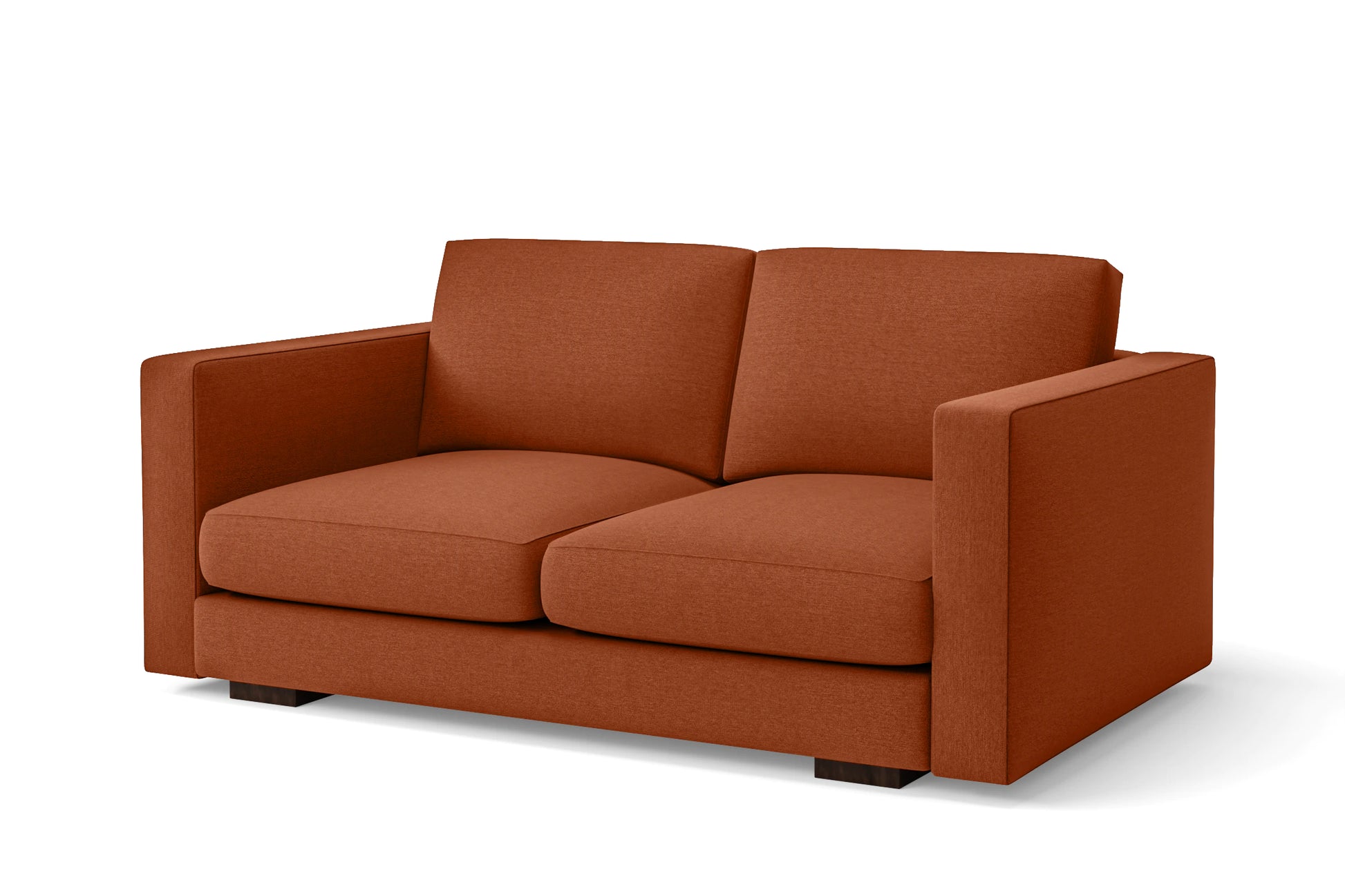 Messina 2 Seater Sofa Orange Linen Fabric