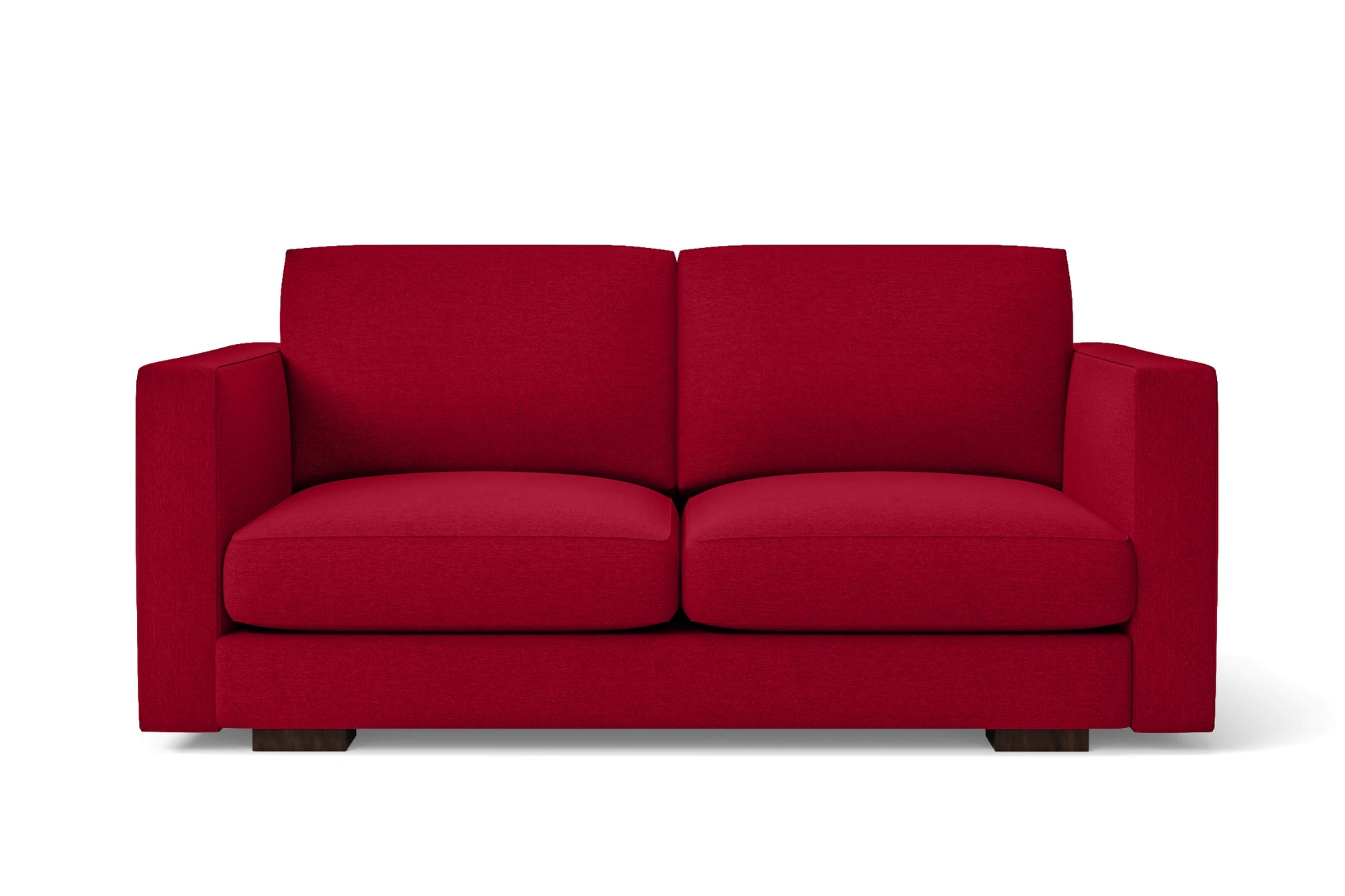 Messina 2 Seater Sofa Red Linen Fabric