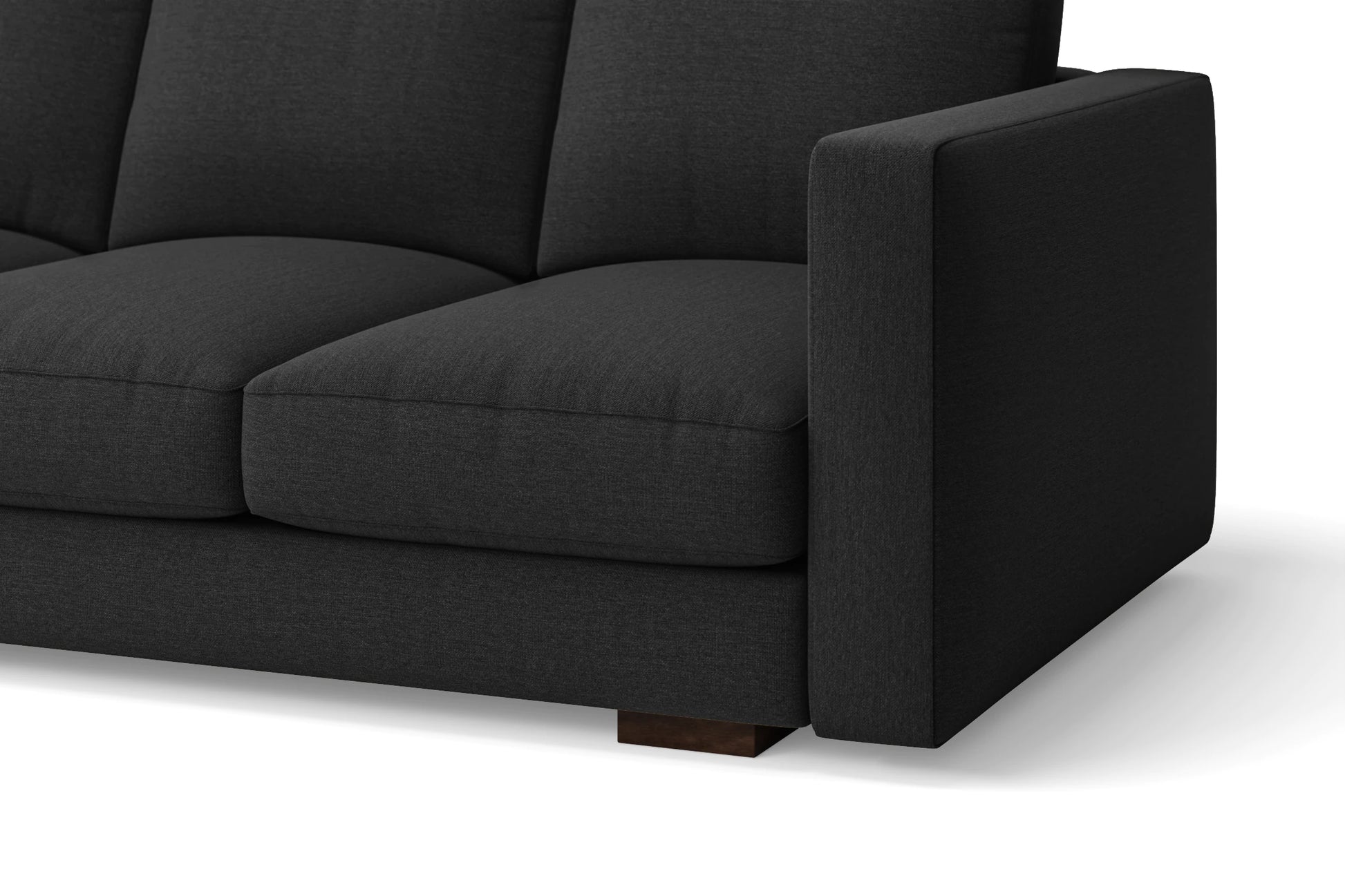 Messina 3 Seater Sofa Black Linen Fabric