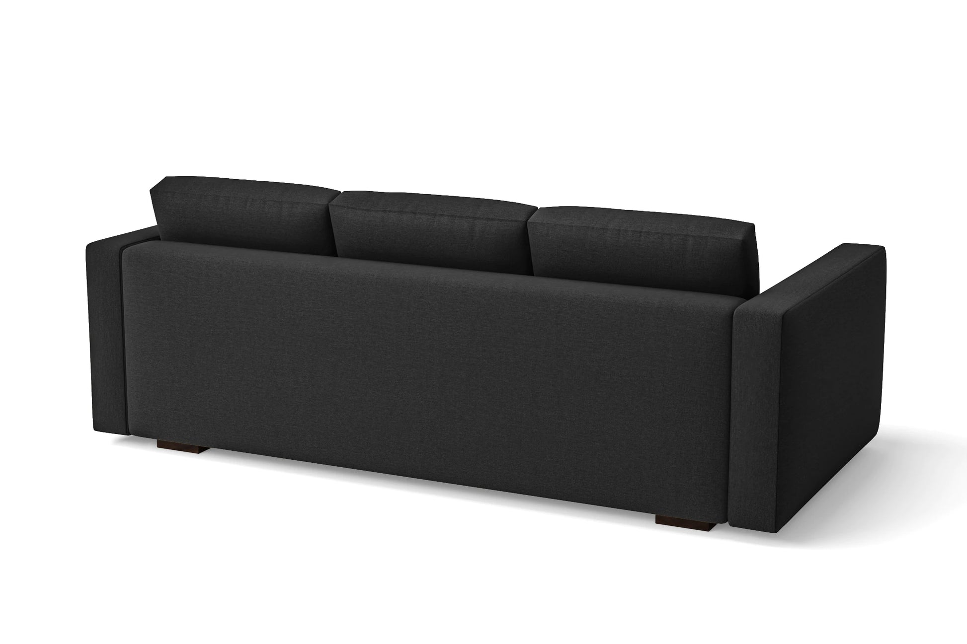 Messina 3 Seater Sofa Black Linen Fabric