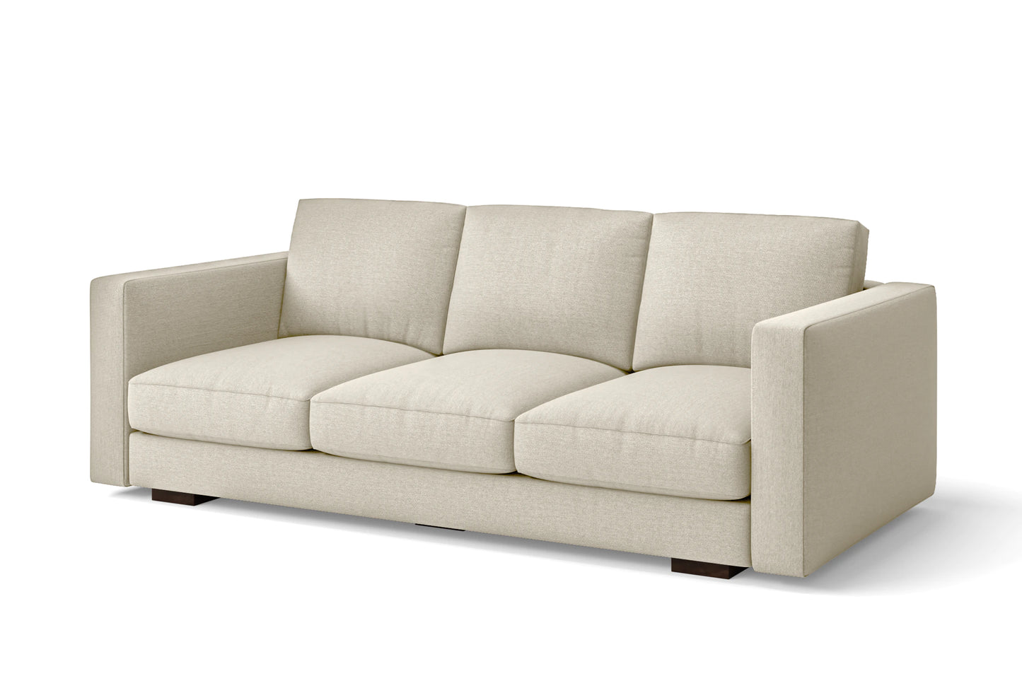 Messina 3 Seater Sofa Cream Linen Fabric