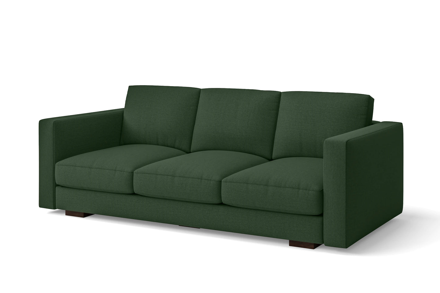 Messina 3 Seater Sofa Forest Green Linen Fabric