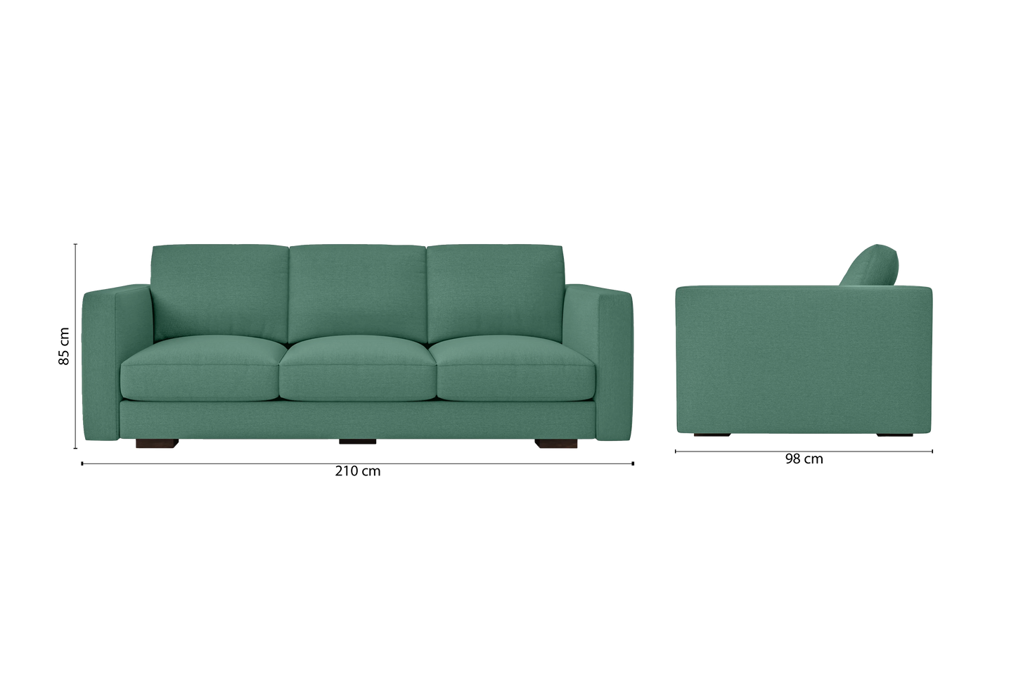 Messina 3 Seater Sofa Mint Green Linen Fabric