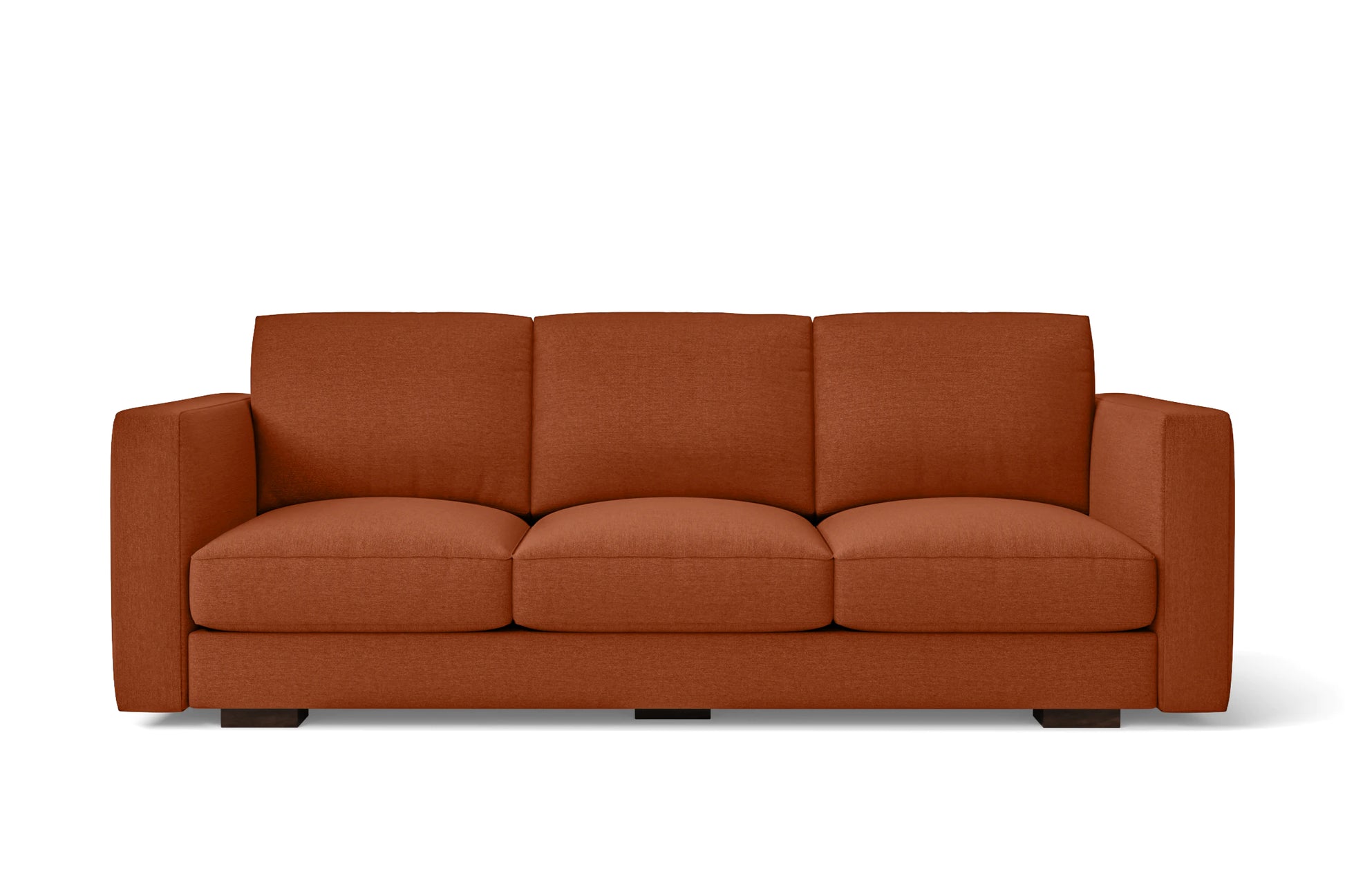 Messina 3 Seater Sofa Orange Linen Fabric