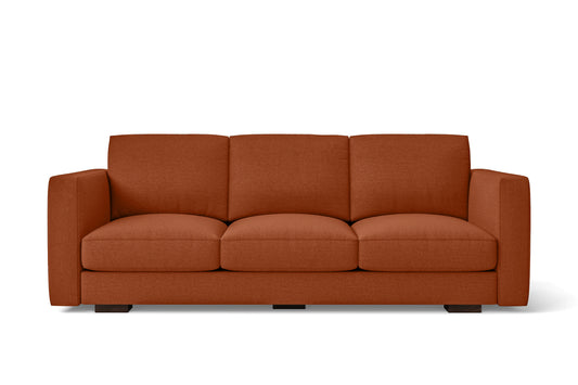 Messina 3 Seater Sofa Orange Linen Fabric