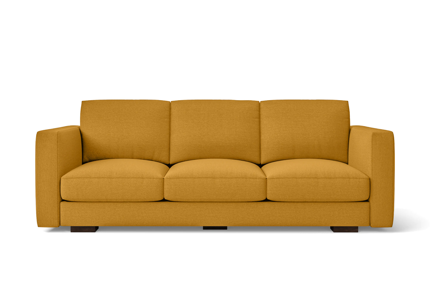 Messina 3 Seater Sofa Yellow Linen Fabric