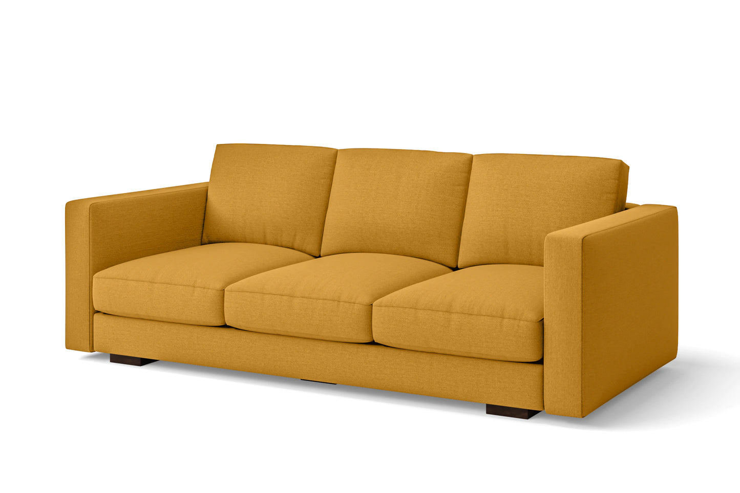 Messina 3 Seater Sofa Yellow Linen Fabric