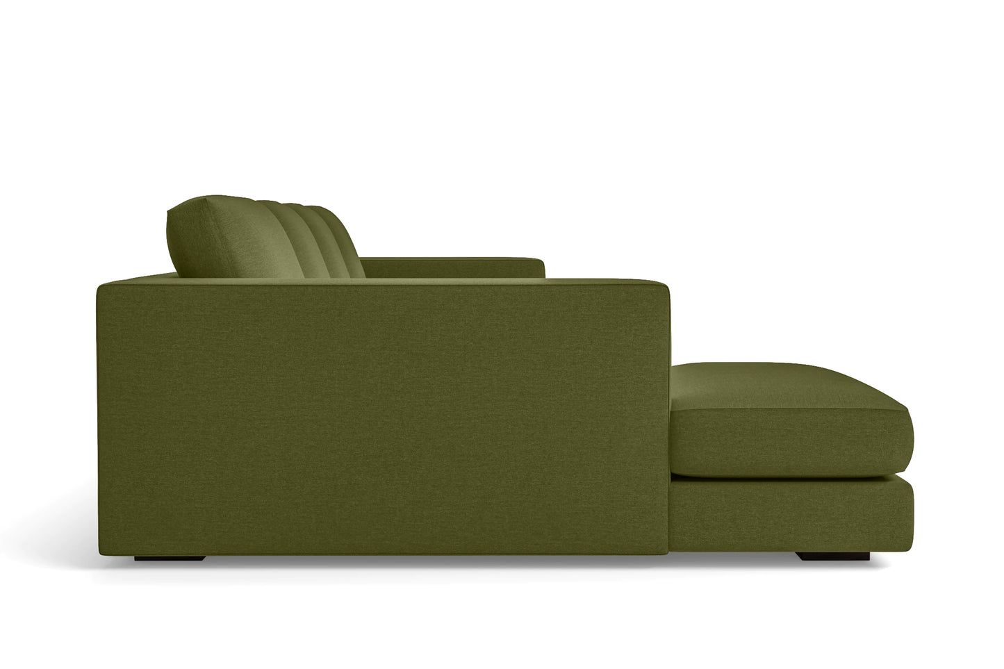 Messina 4 Seater Left Hand Facing Chaise Lounge Corner Sofa Olive Linen Fabric