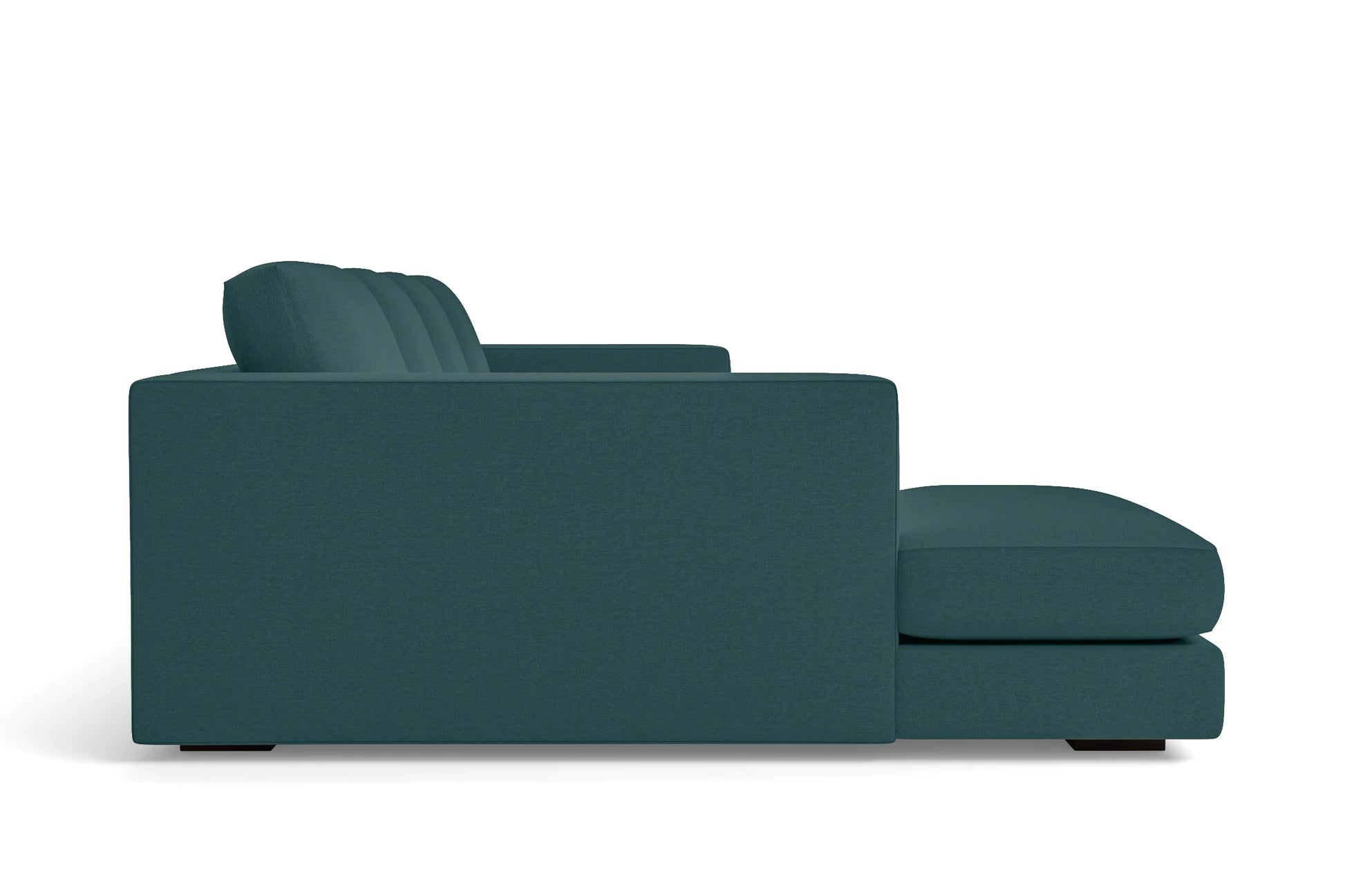 Messina 4 Seater Left Hand Facing Chaise Lounge Corner Sofa Teal Linen Fabric