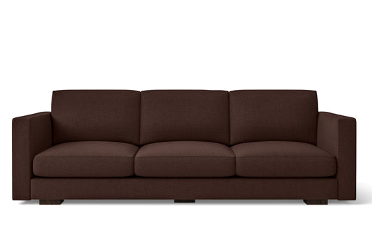 Messina 4 Seater Sofa Coffee Brown Linen Fabric