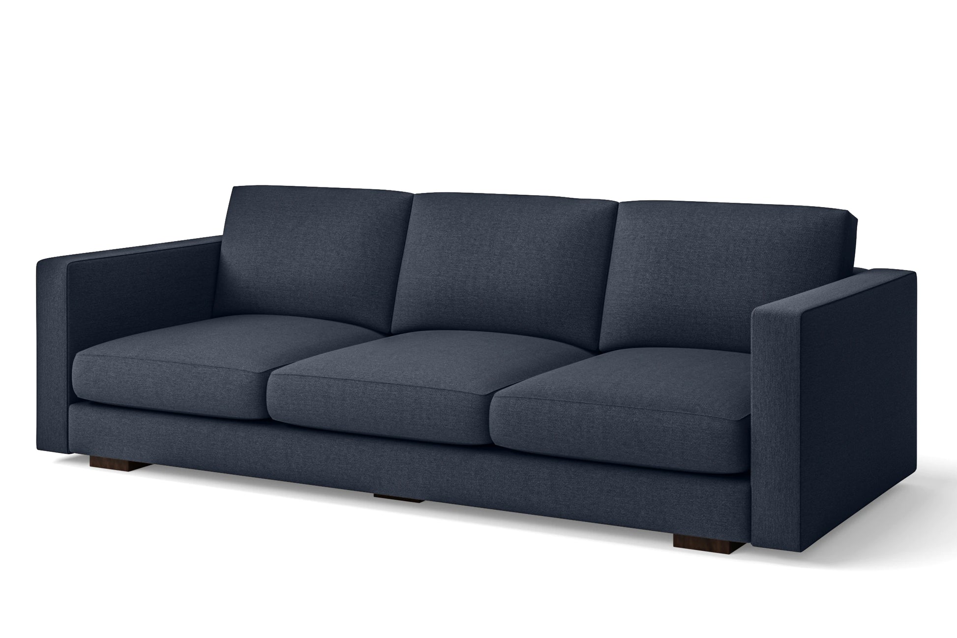 Messina 4 Seater Sofa Dark Blue Linen Fabric