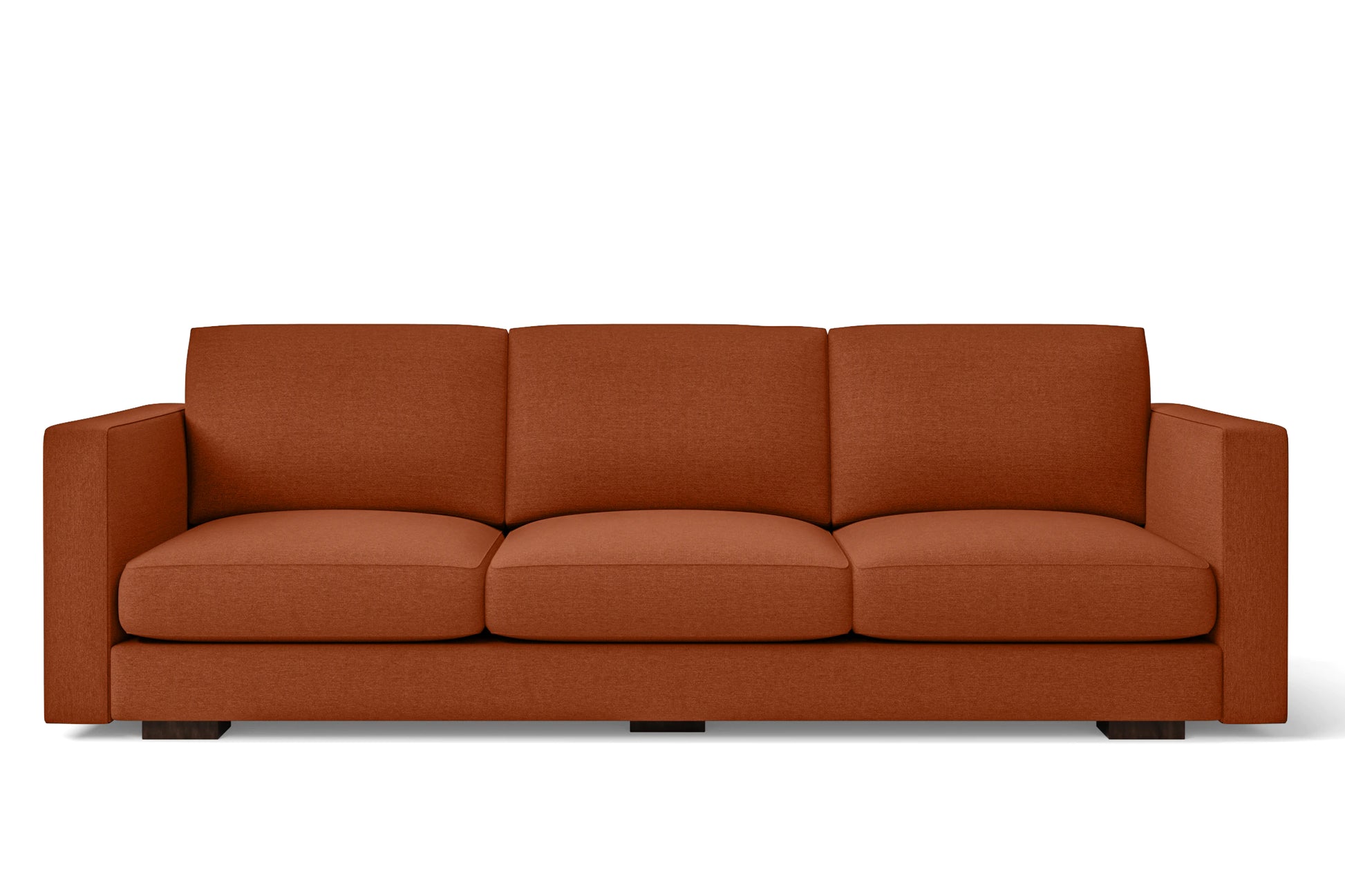 Messina 4 Seater Sofa Orange Linen Fabric