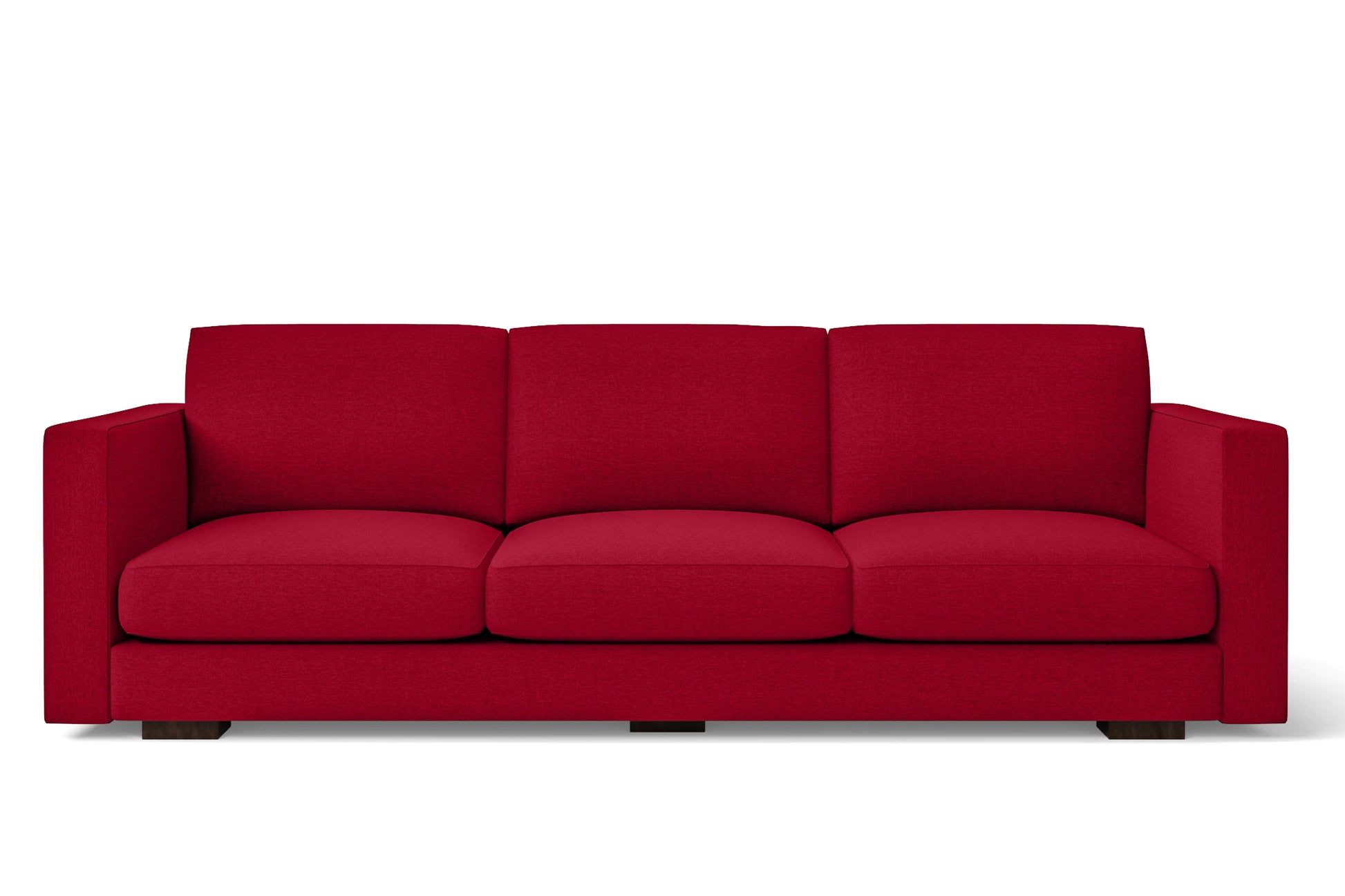 Messina 4 Seater Sofa Red Linen Fabric