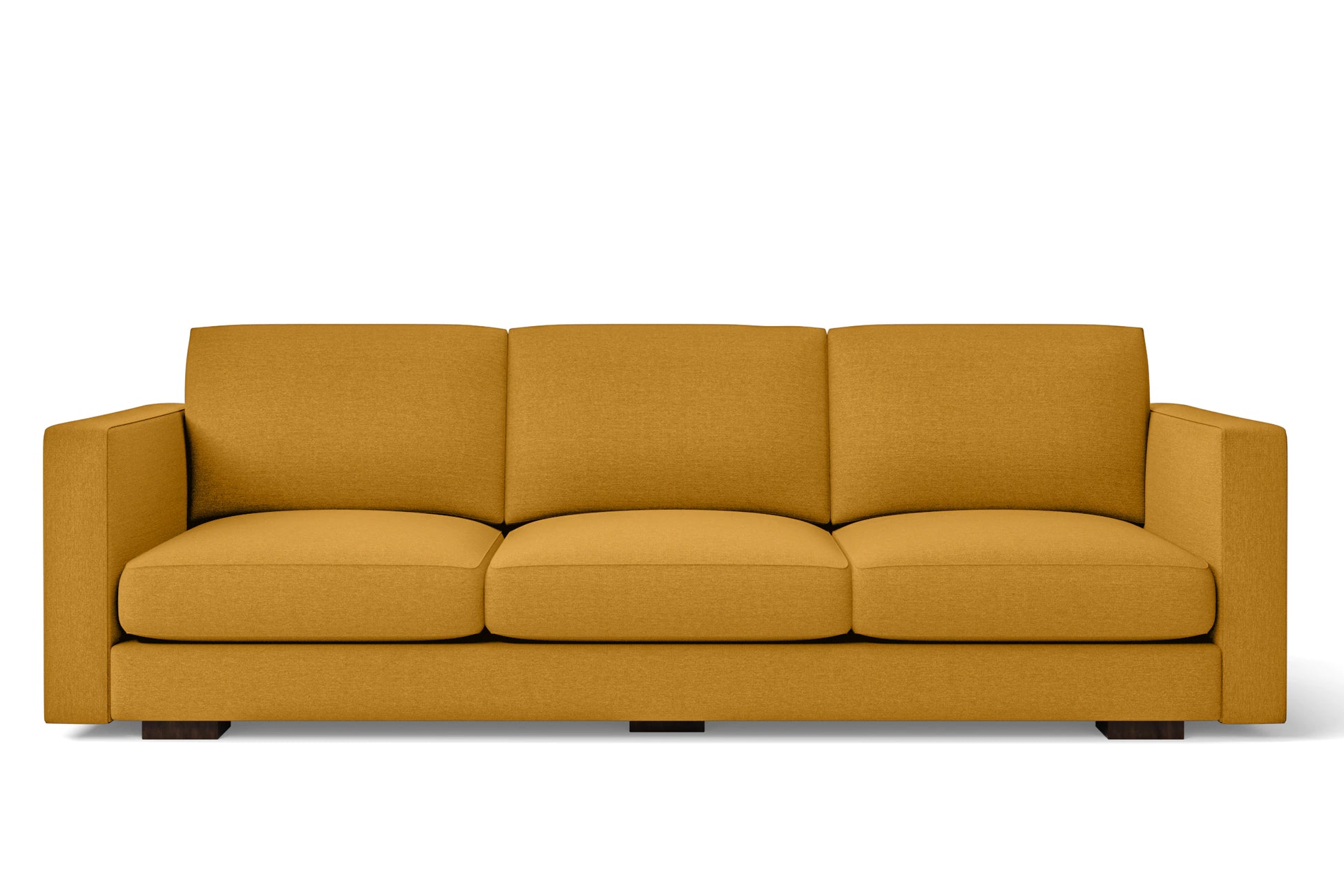 Messina 4 Seater Sofa Yellow Linen Fabric