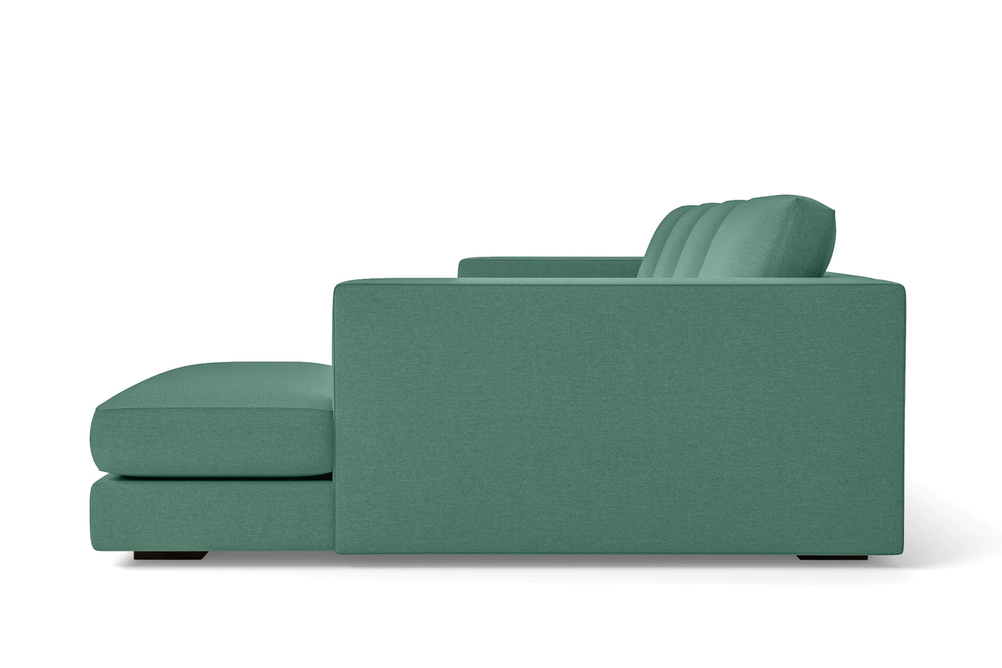 Messina 4 Seater Right Hand Facing Chaise Lounge Corner Sofa Mint Green Linen Fabric