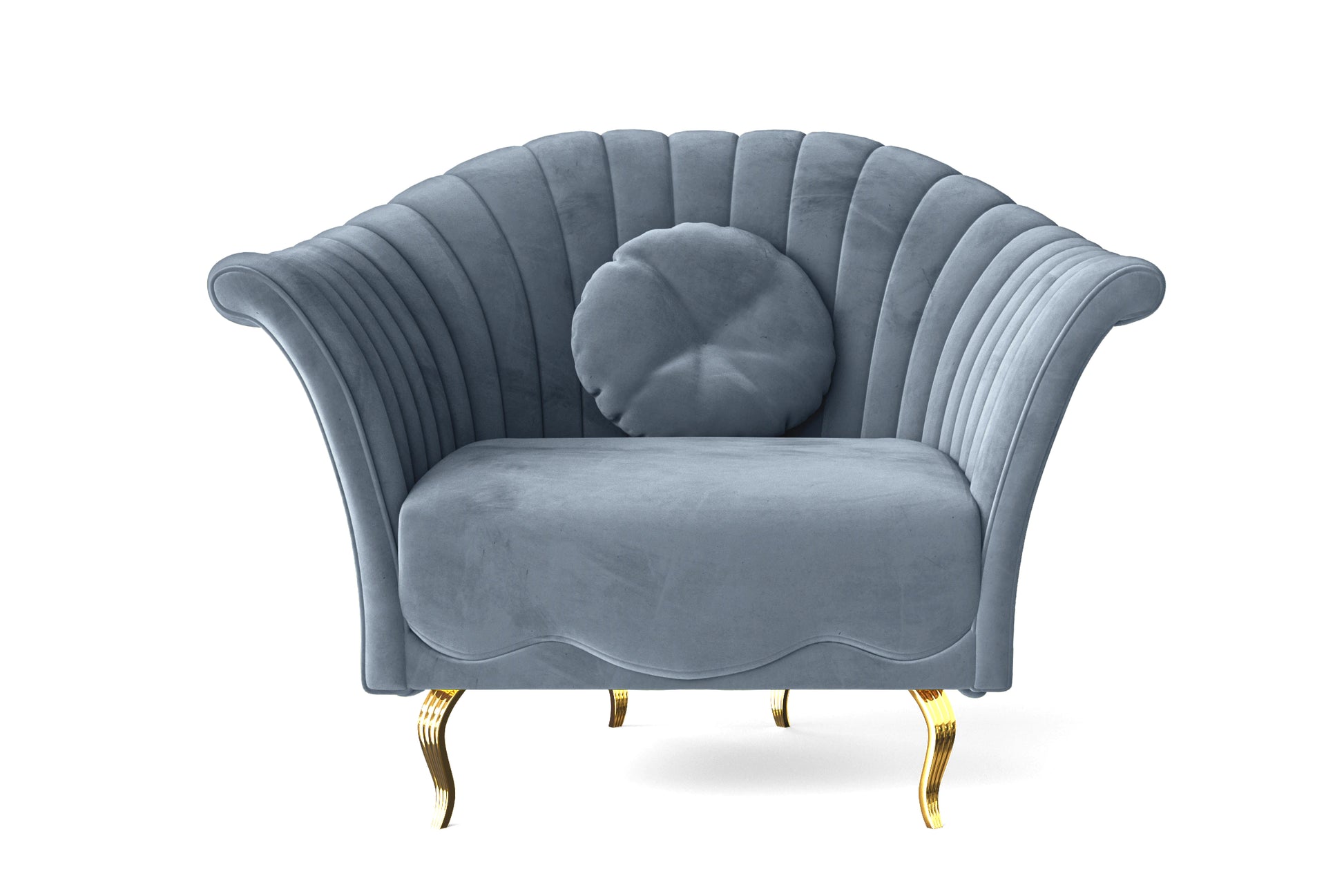 Milan Armchair Baby Blue Velvet