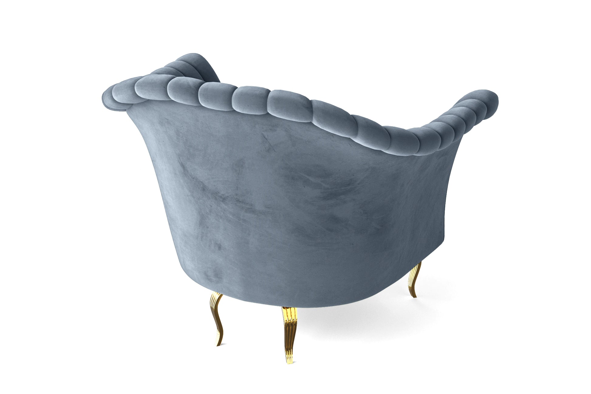 Milan Armchair Baby Blue Velvet