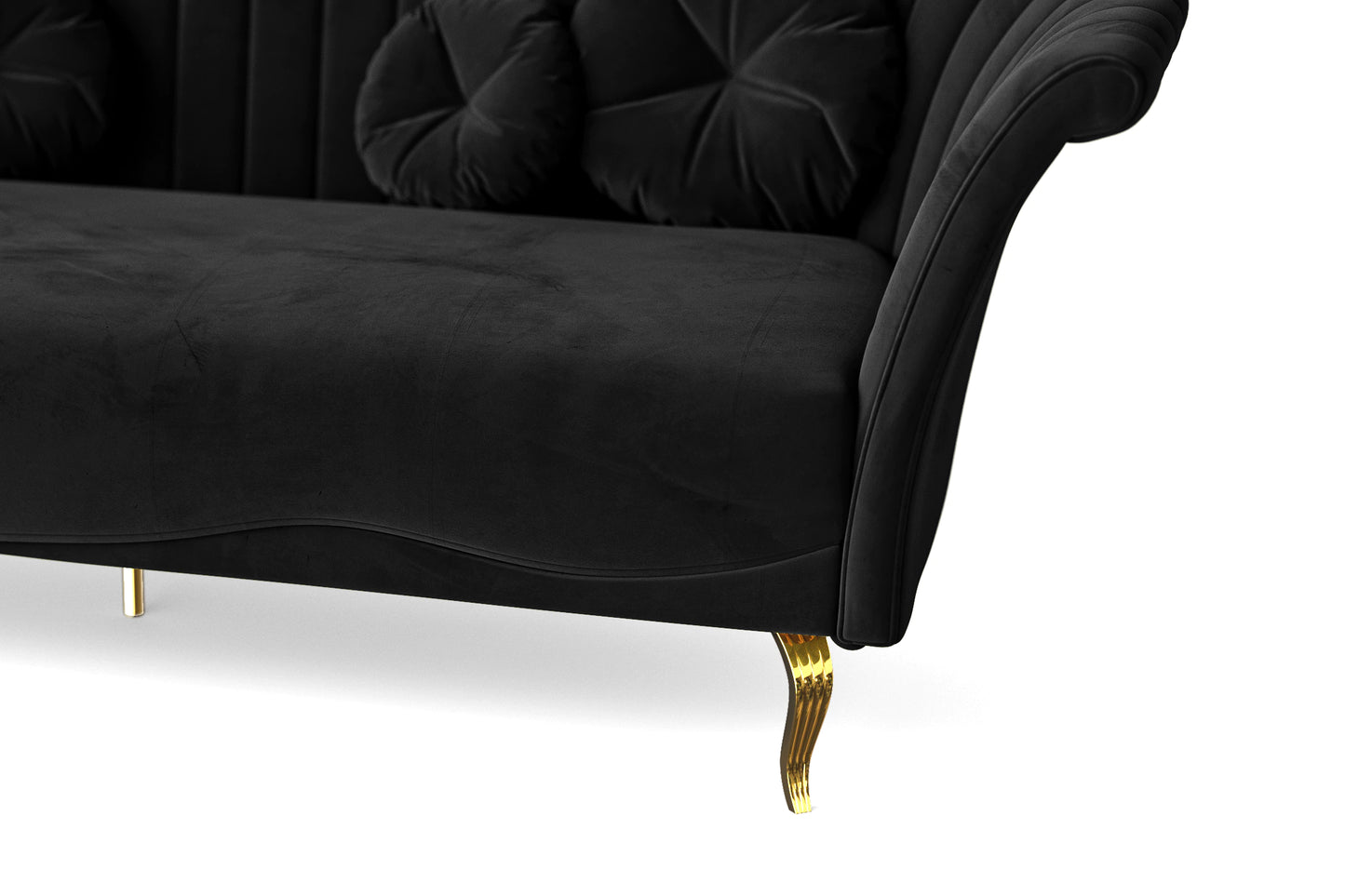 Milan Armchair Black Velvet