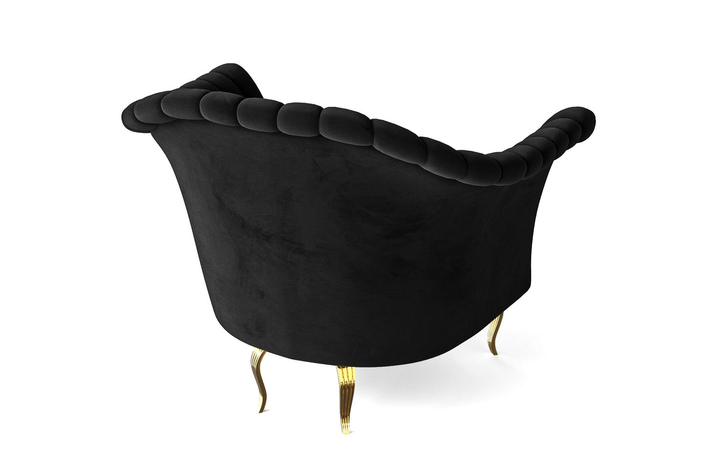 Milan Armchair Black Velvet