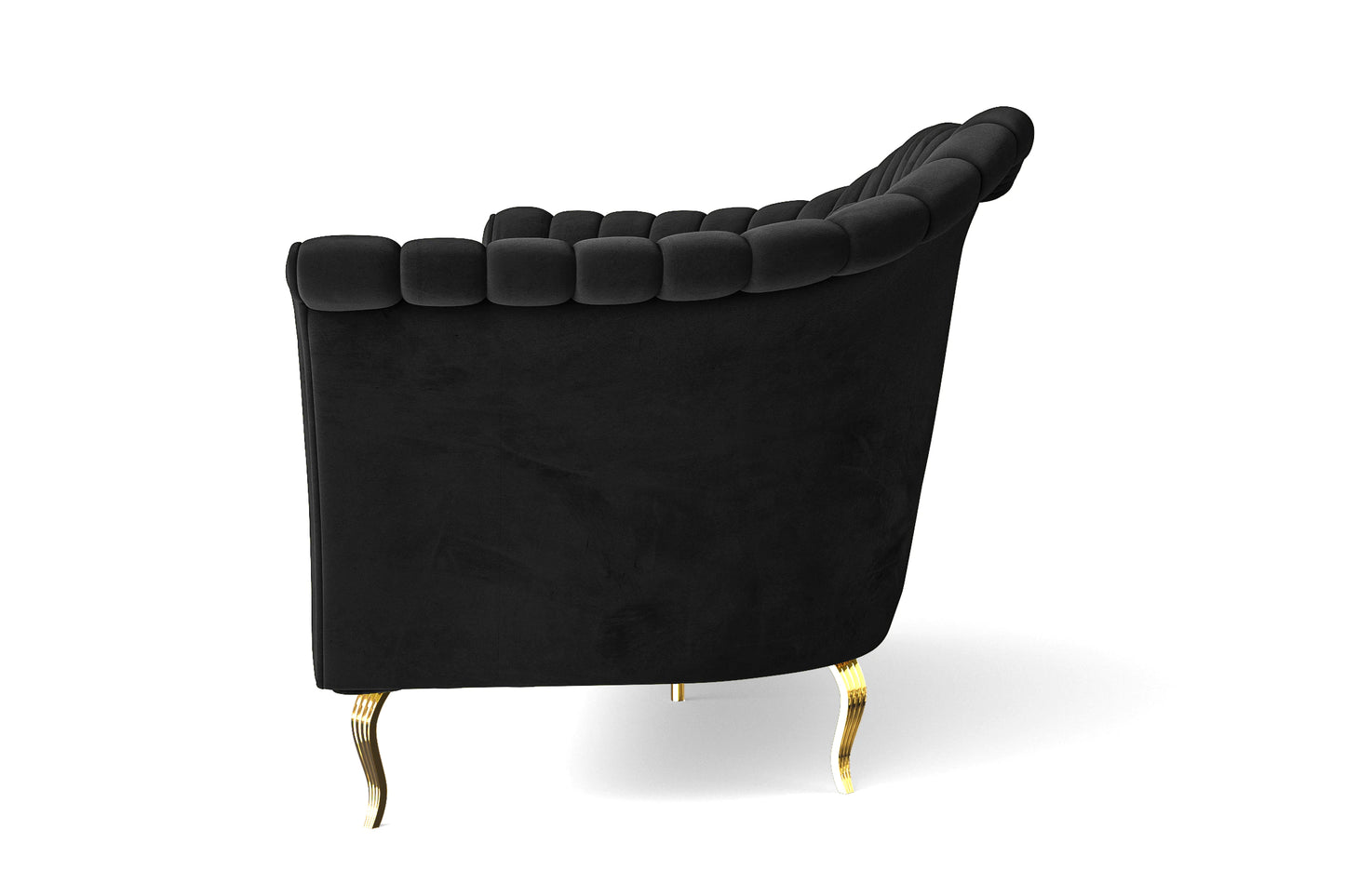 Milan Armchair Black Velvet