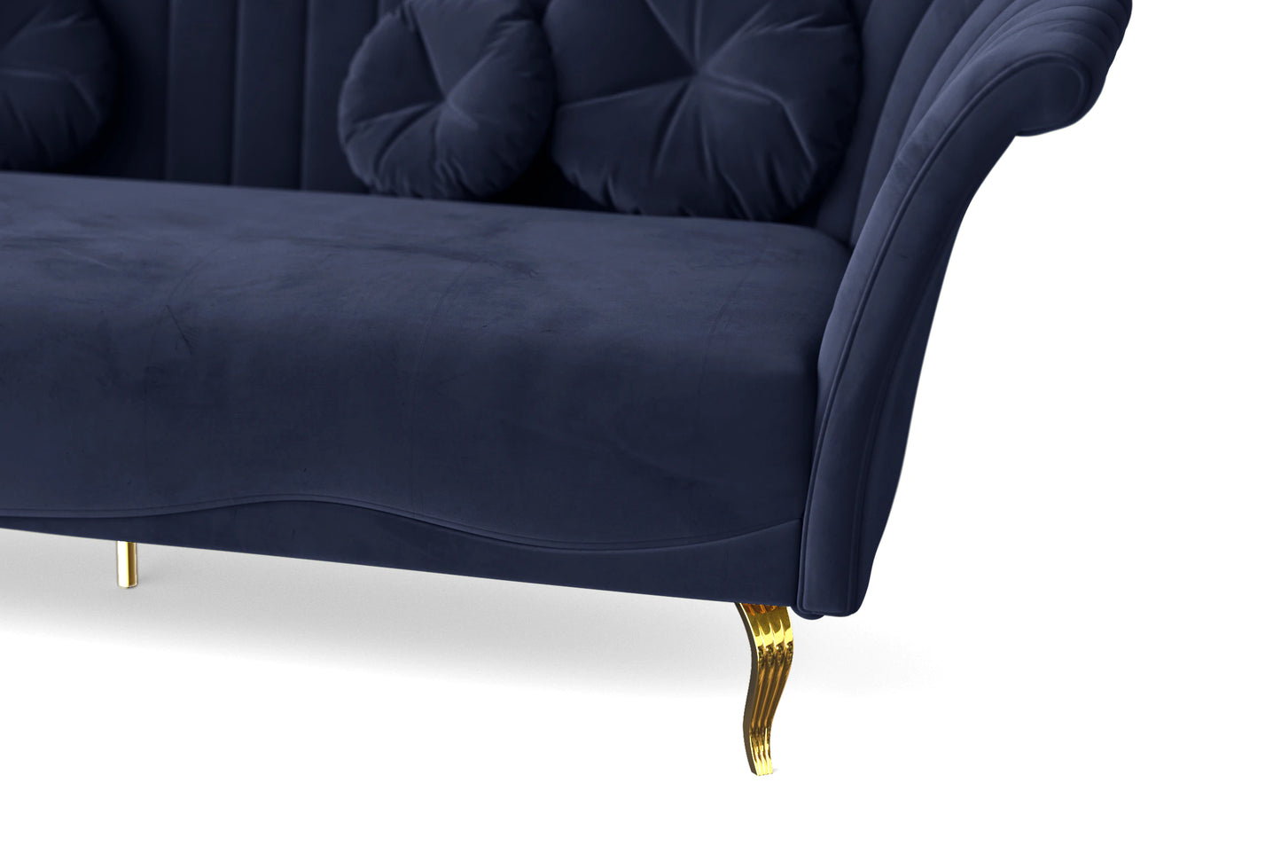 Milan Armchair Dark Blue Velvet