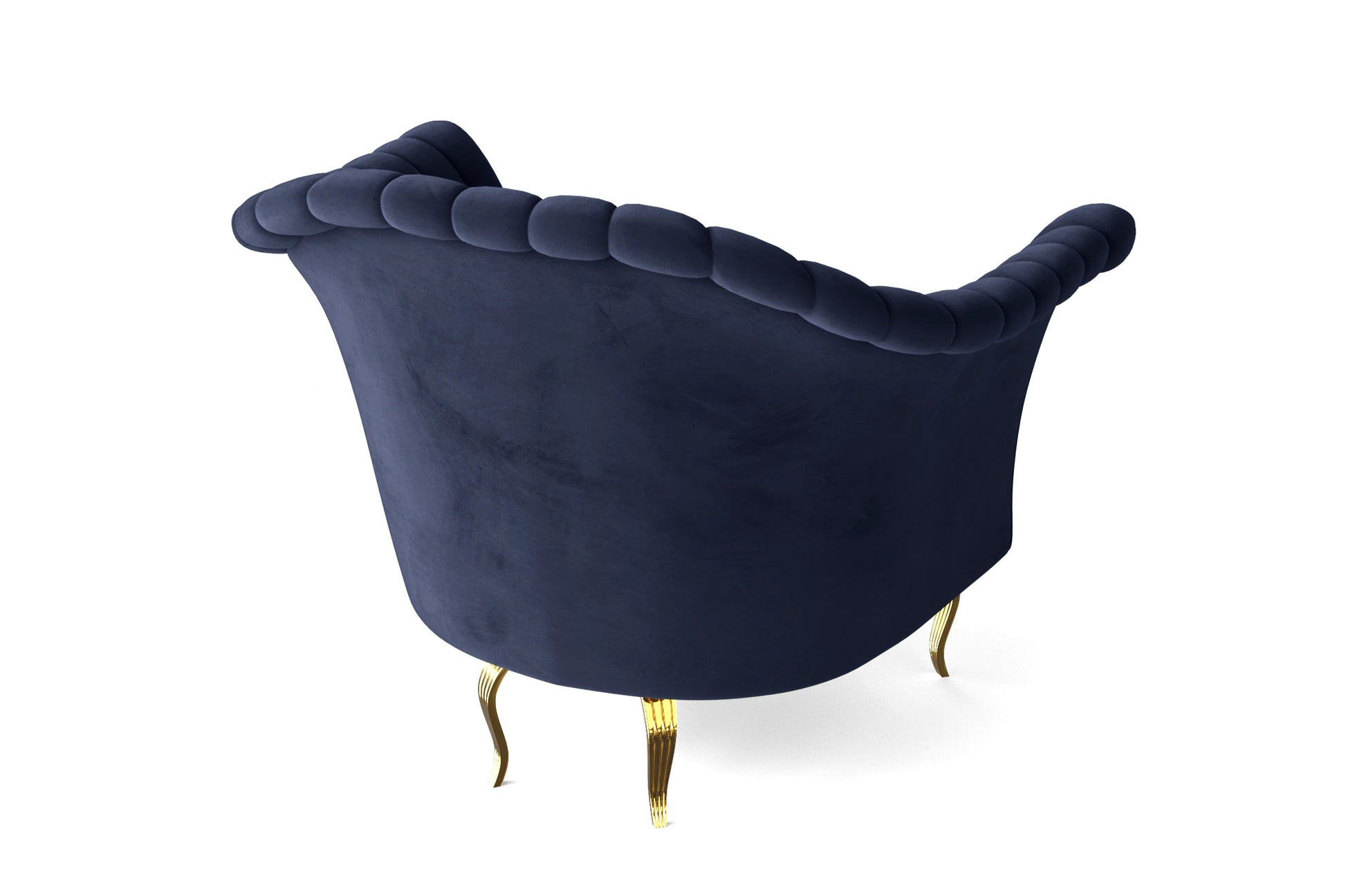 Milan Armchair Dark Blue Velvet