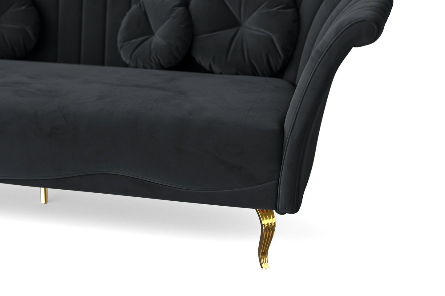 Milan Armchair Dark Grey Velvet