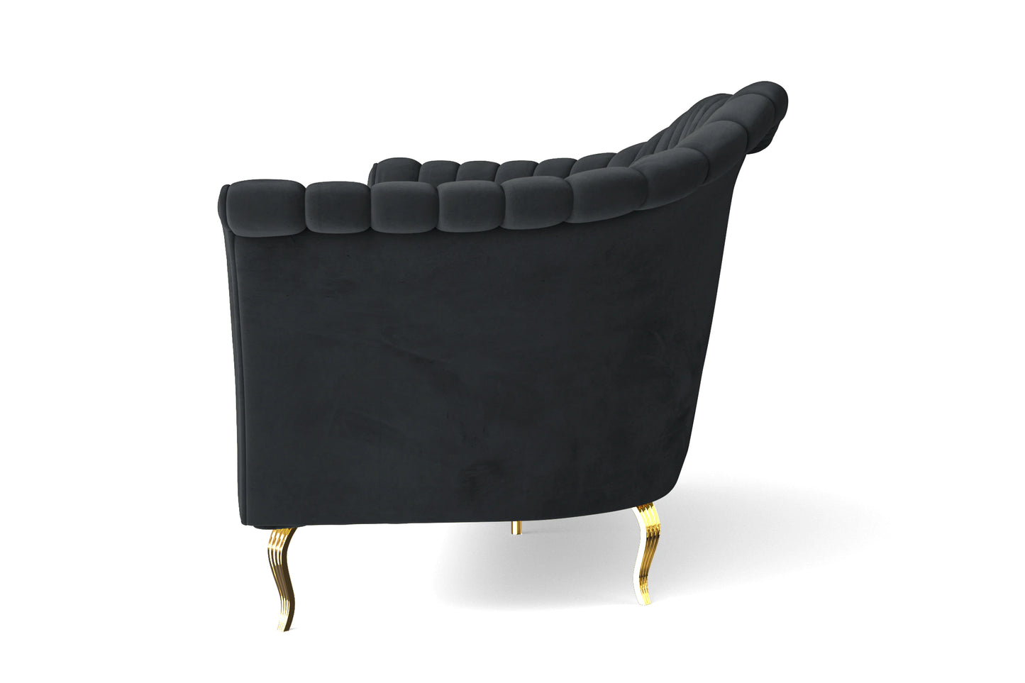 Milan Armchair Dark Grey Velvet