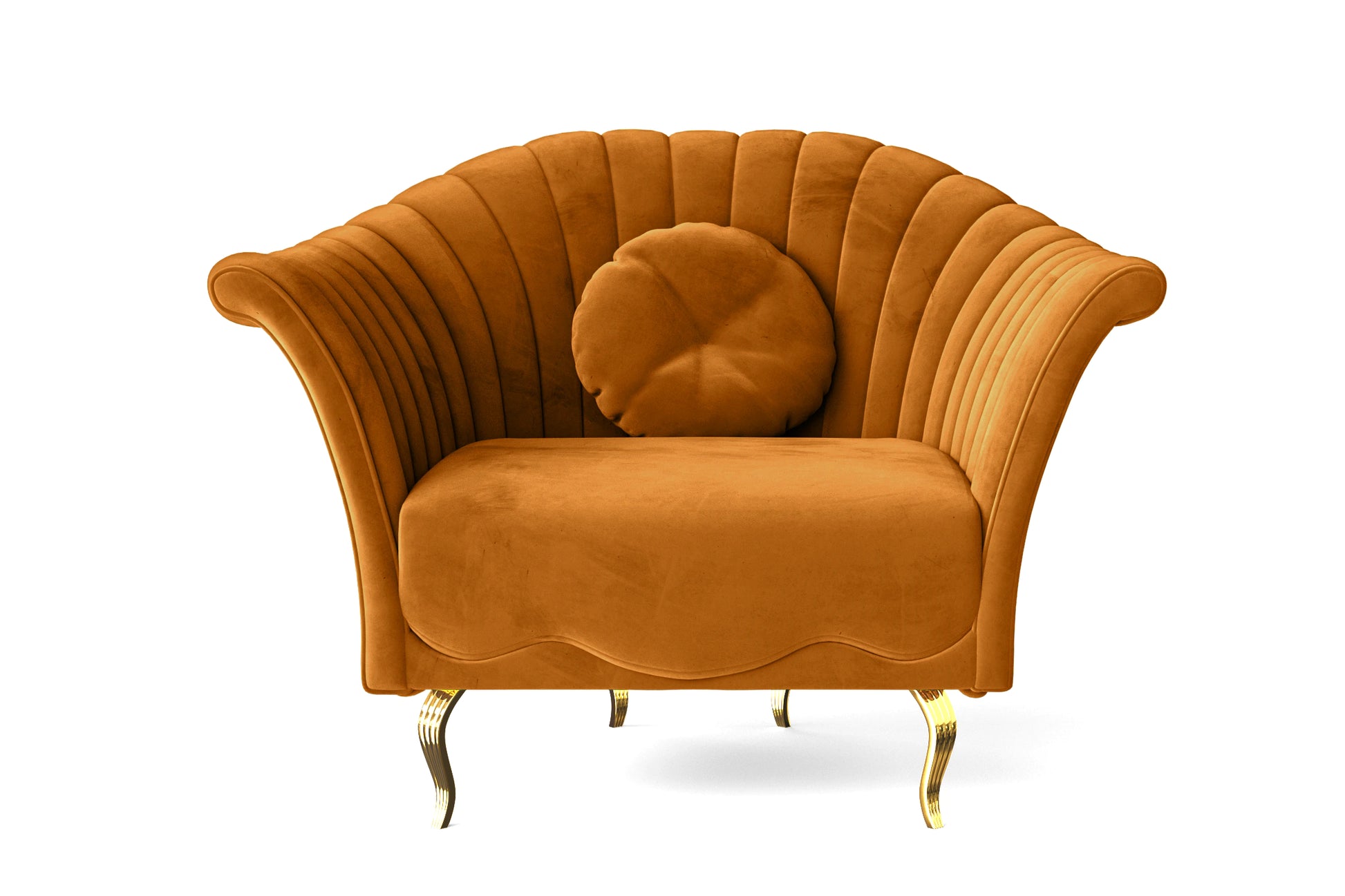 Milan Armchair Gold Velvet