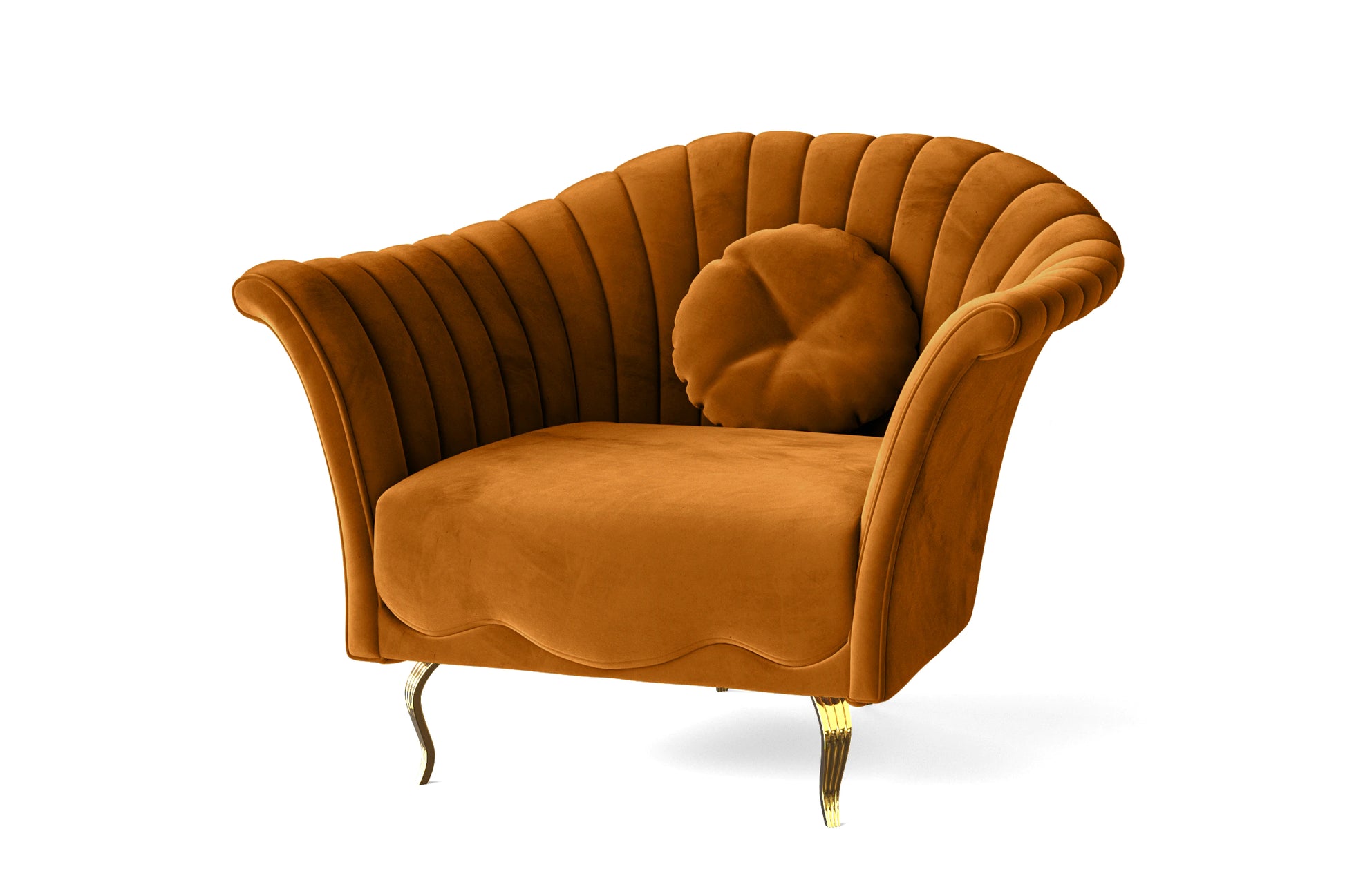 Milan Armchair Gold Velvet