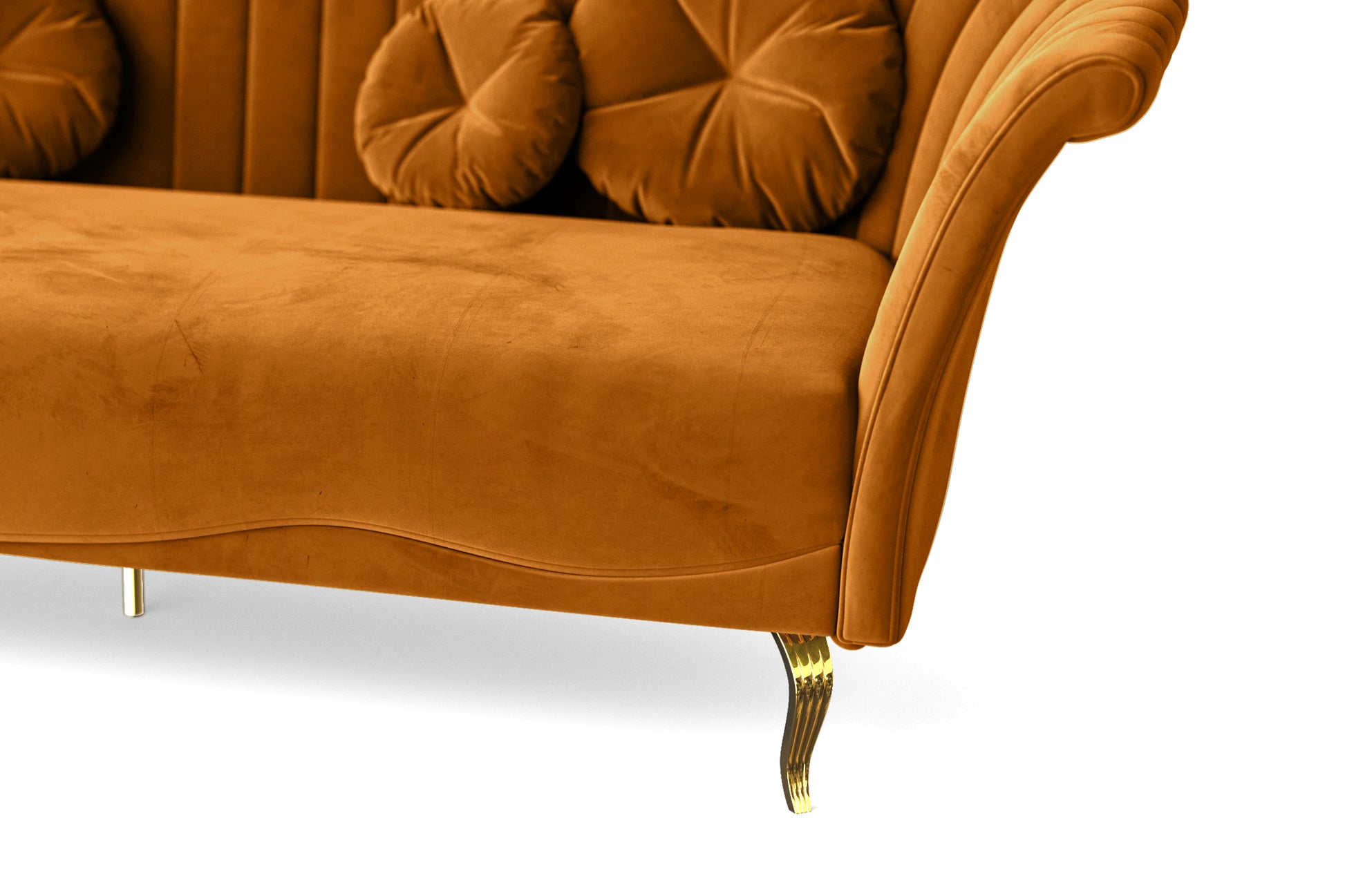 Milan Armchair Gold Velvet