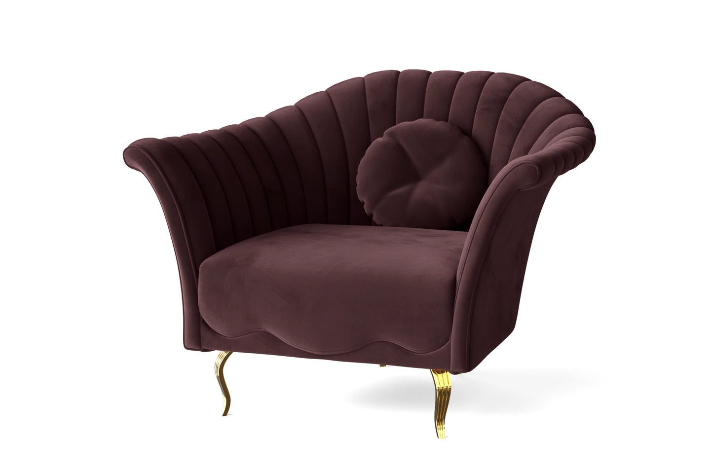 Milan Armchair Grape Velvet