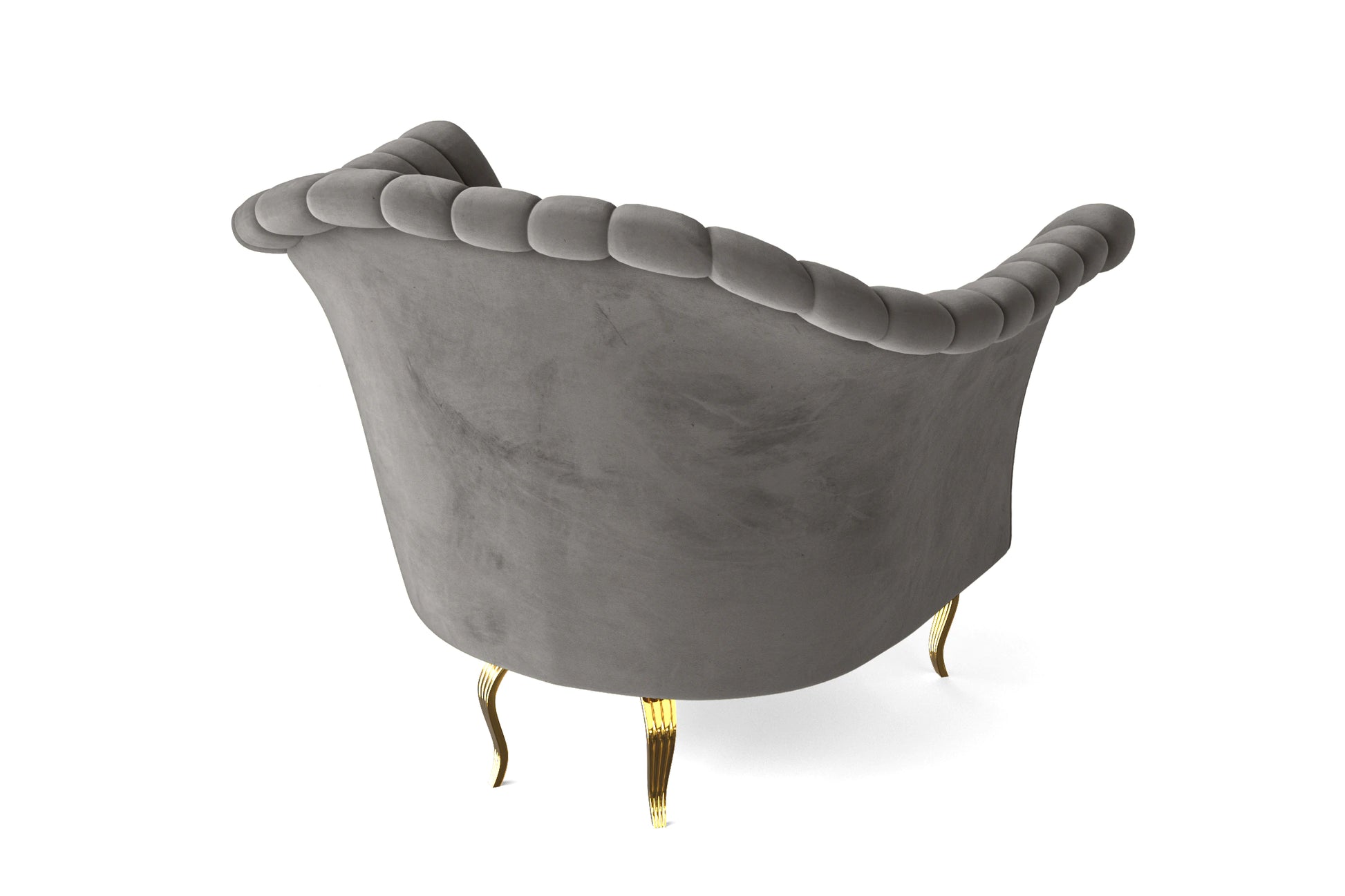 Milan Armchair Grey Velvet