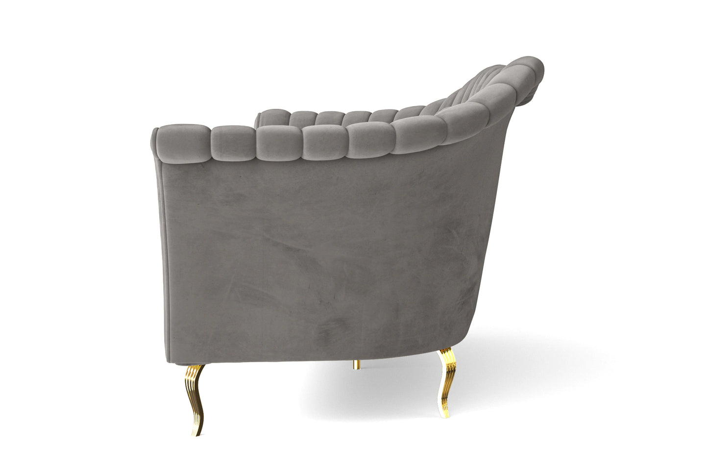 Milan Armchair Grey Velvet