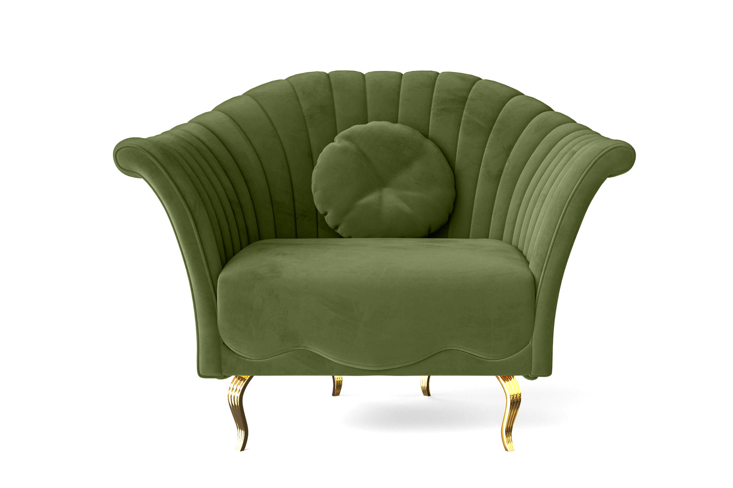 Milan Armchair Lime Velvet