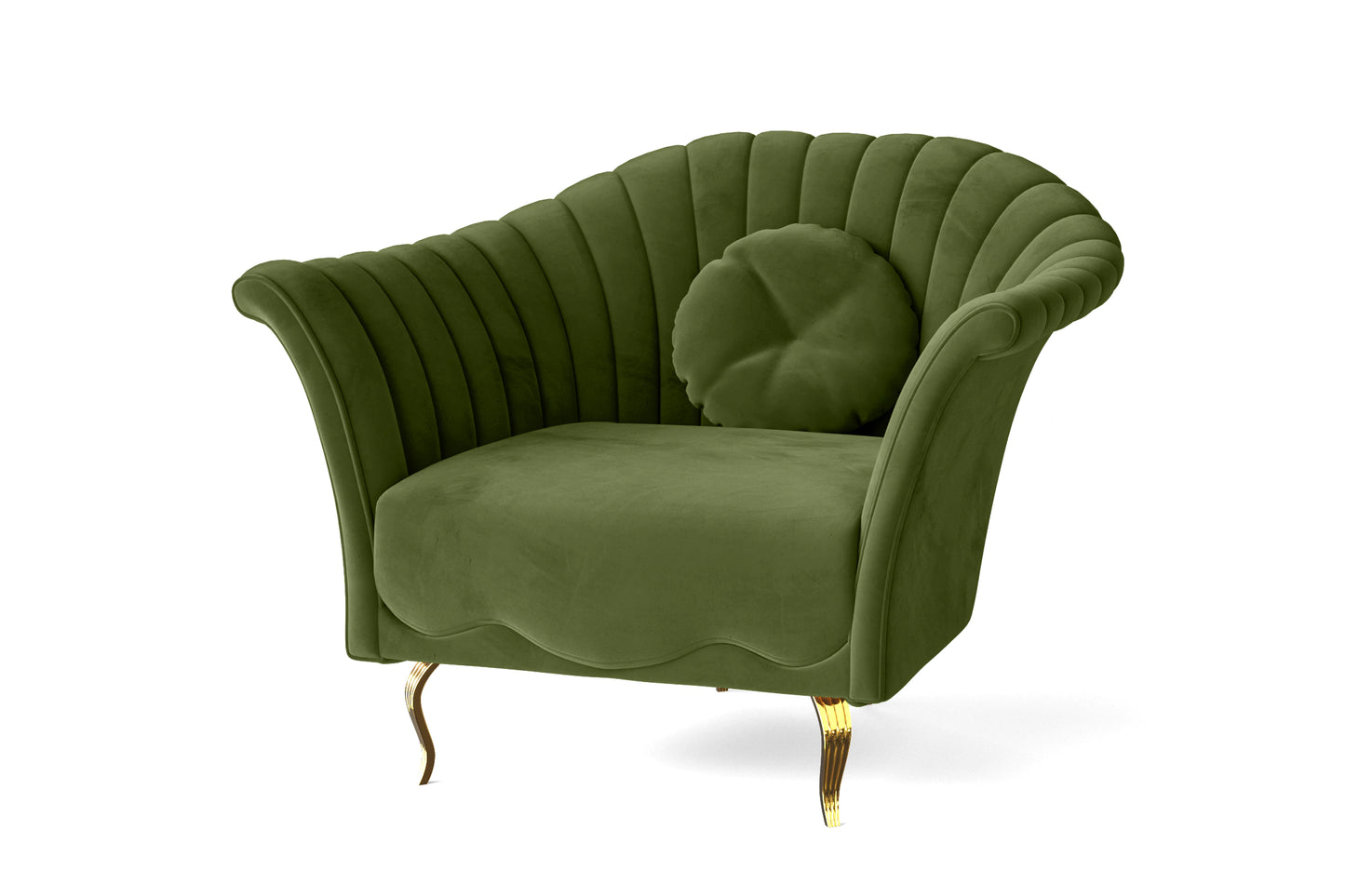 Milan Armchair Lime Velvet