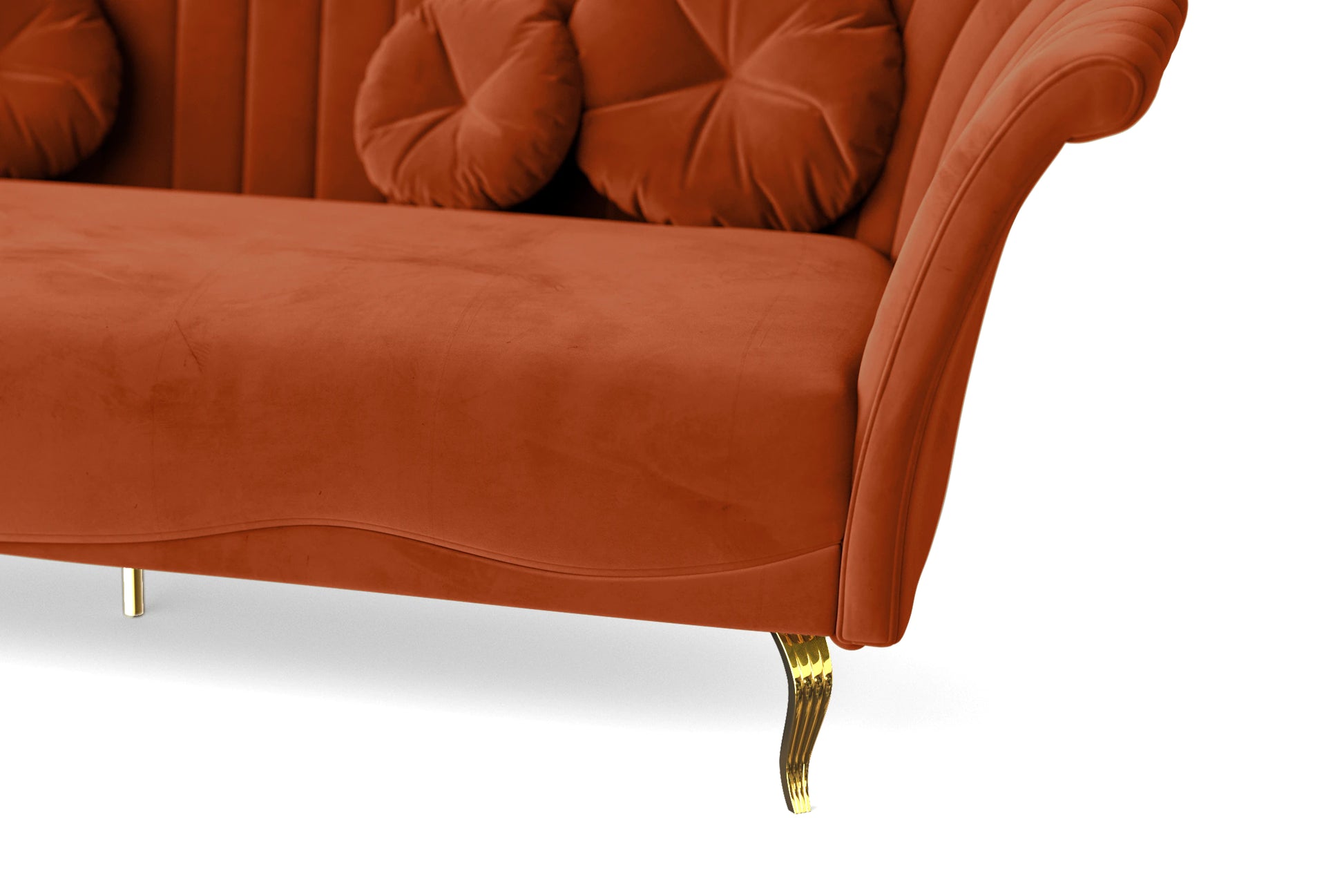 Milan Armchair Orange Velvet