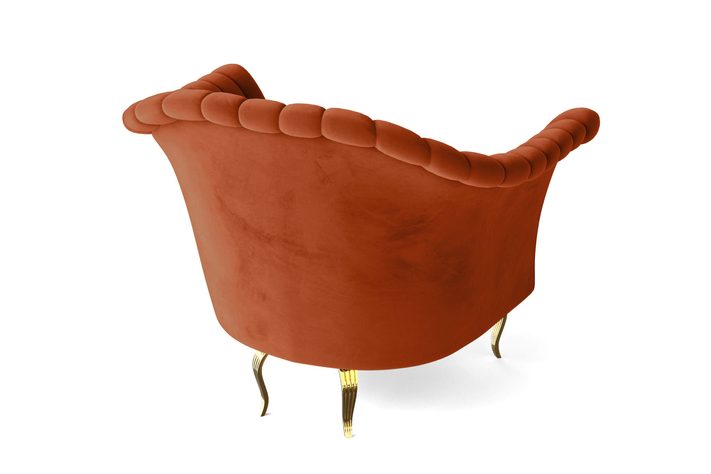 Milan Armchair Orange Velvet