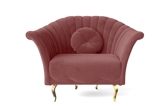 Milan Armchair Pink Velvet