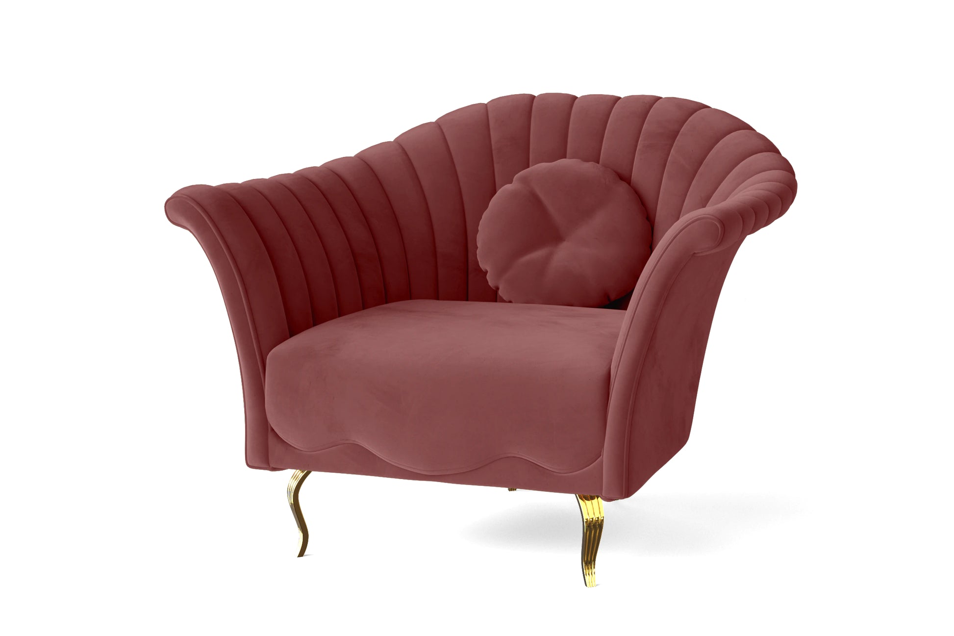 Milan Armchair Pink Velvet