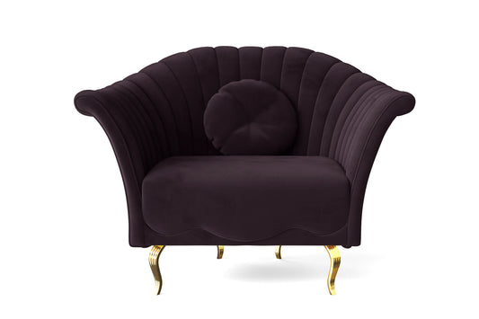 Milan Armchair Purple Velvet