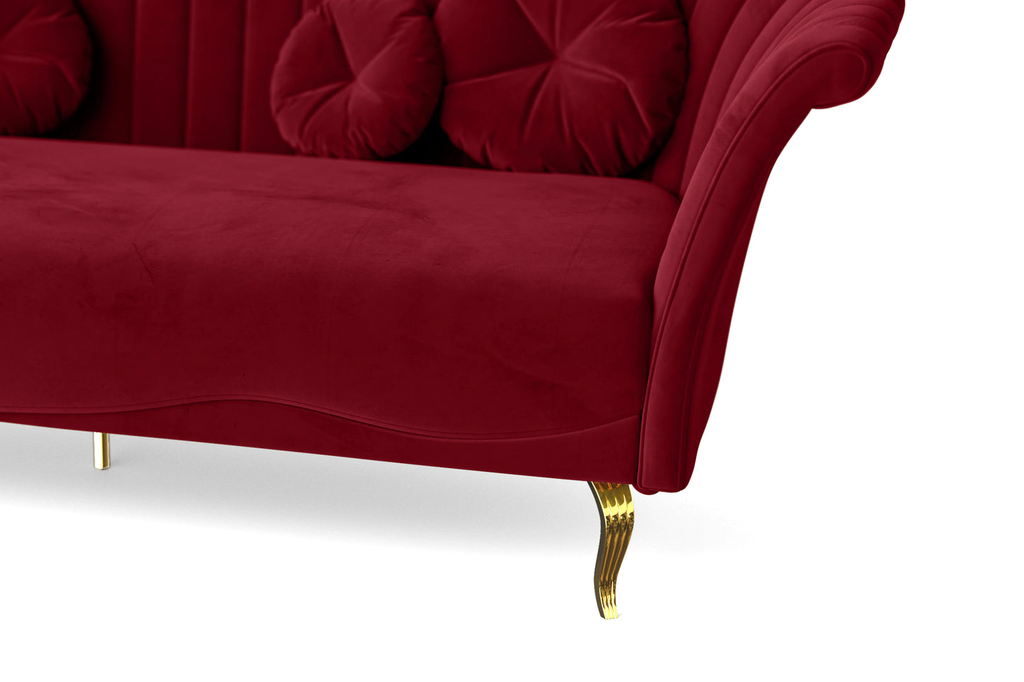 Milan Armchair Red Velvet