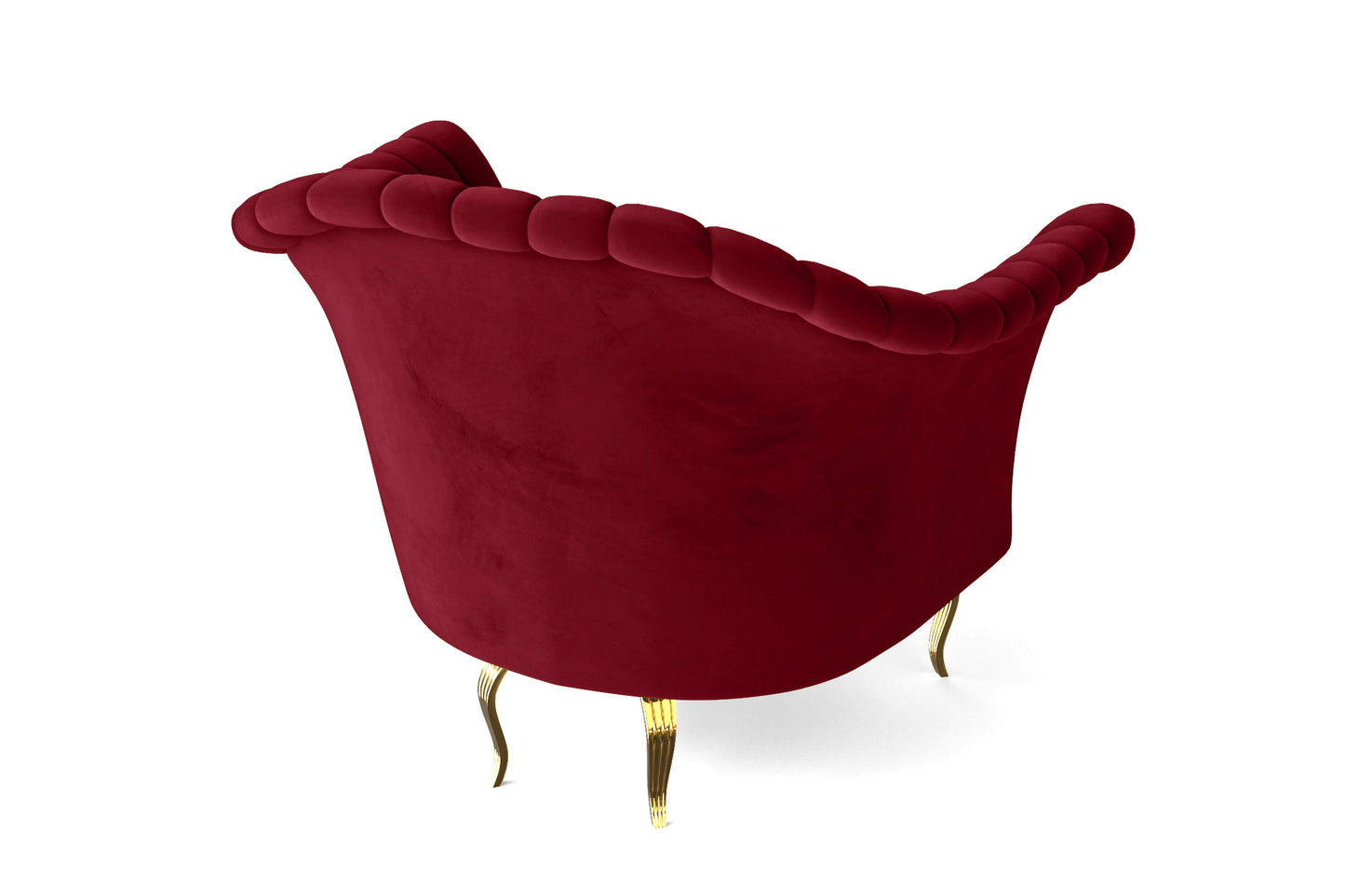 Milan Armchair Red Velvet