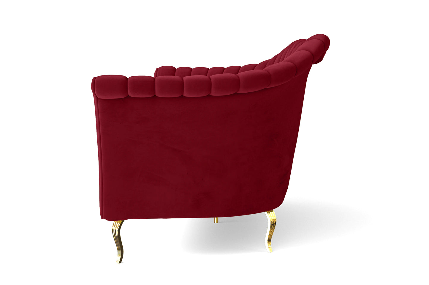 Milan Armchair Red Velvet