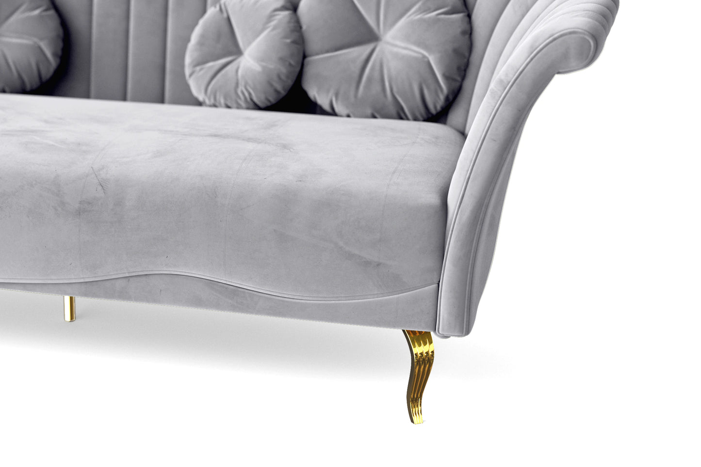 Milan Armchair Silver Velvet